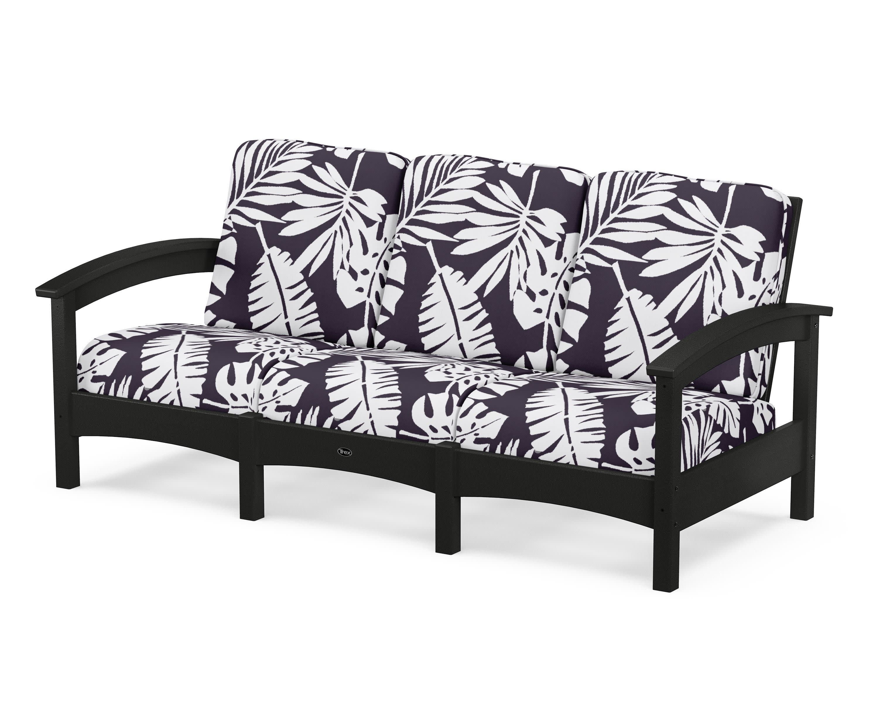 Rockport Club Sofa in Charcoal Black / Leaf Navy
