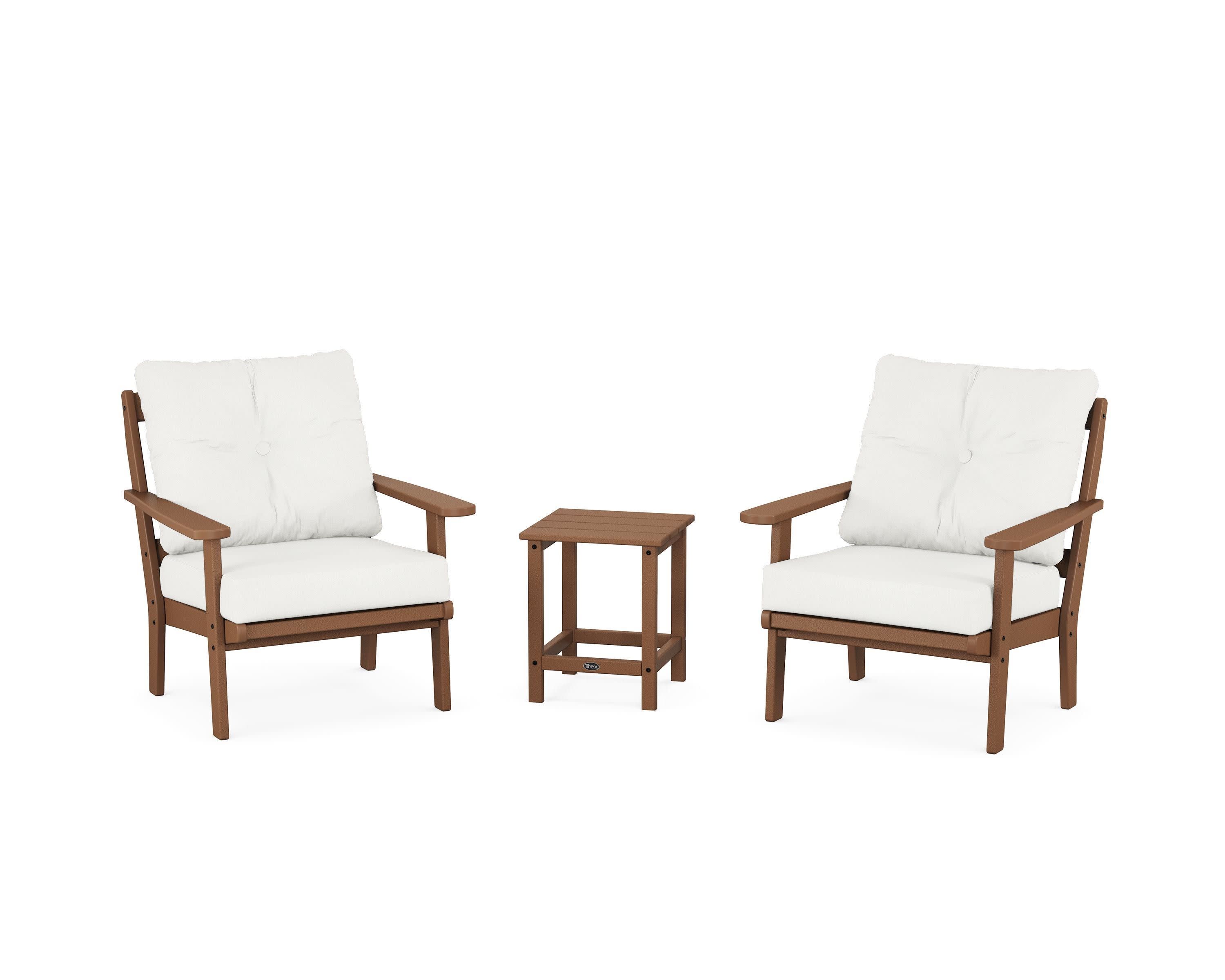 Cape Cod 3-Piece Deep Seating Set in Tree House / Natural Linen