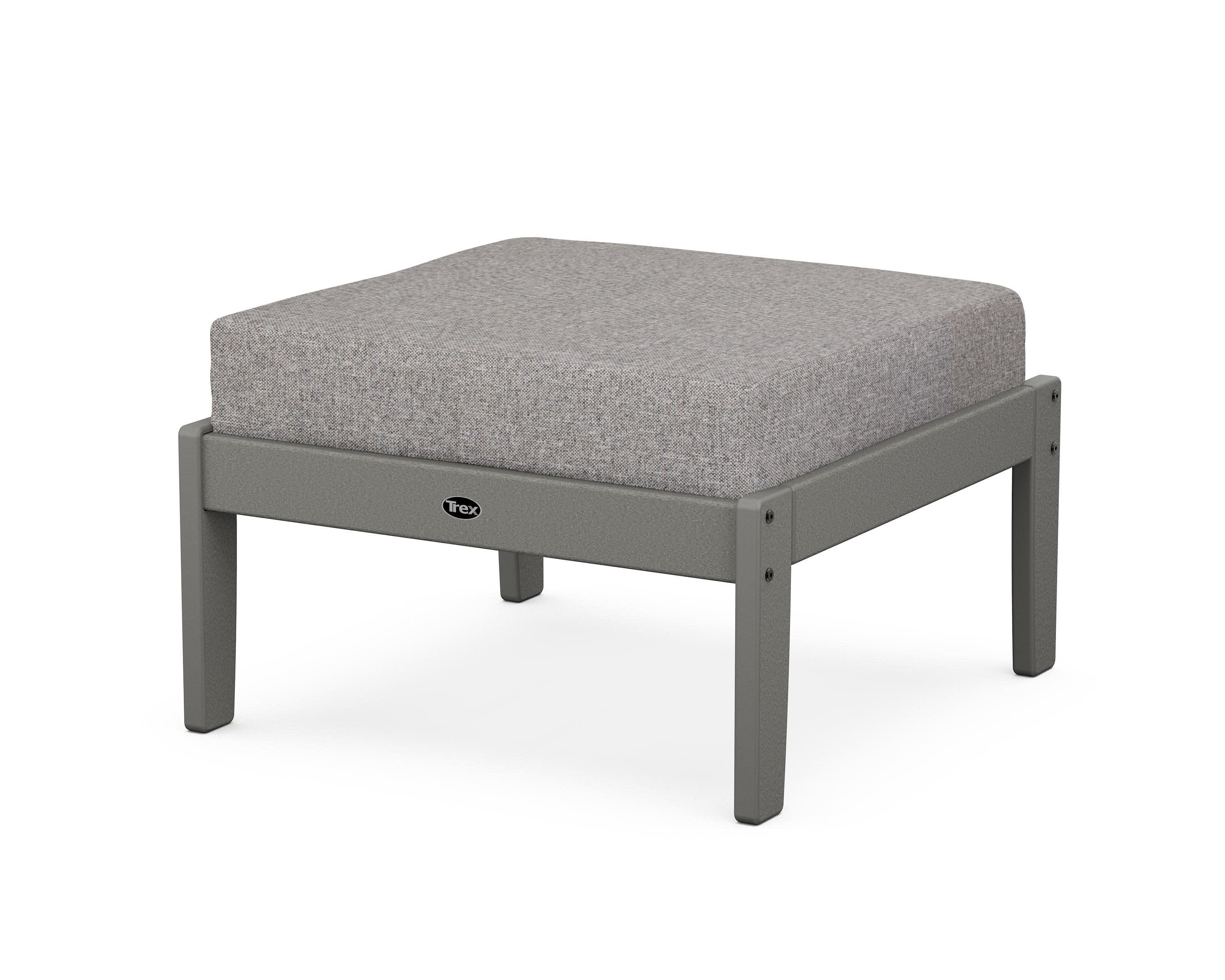 Yacht Club Deep Seating Ottoman in Stepping Stone / Grey Mist