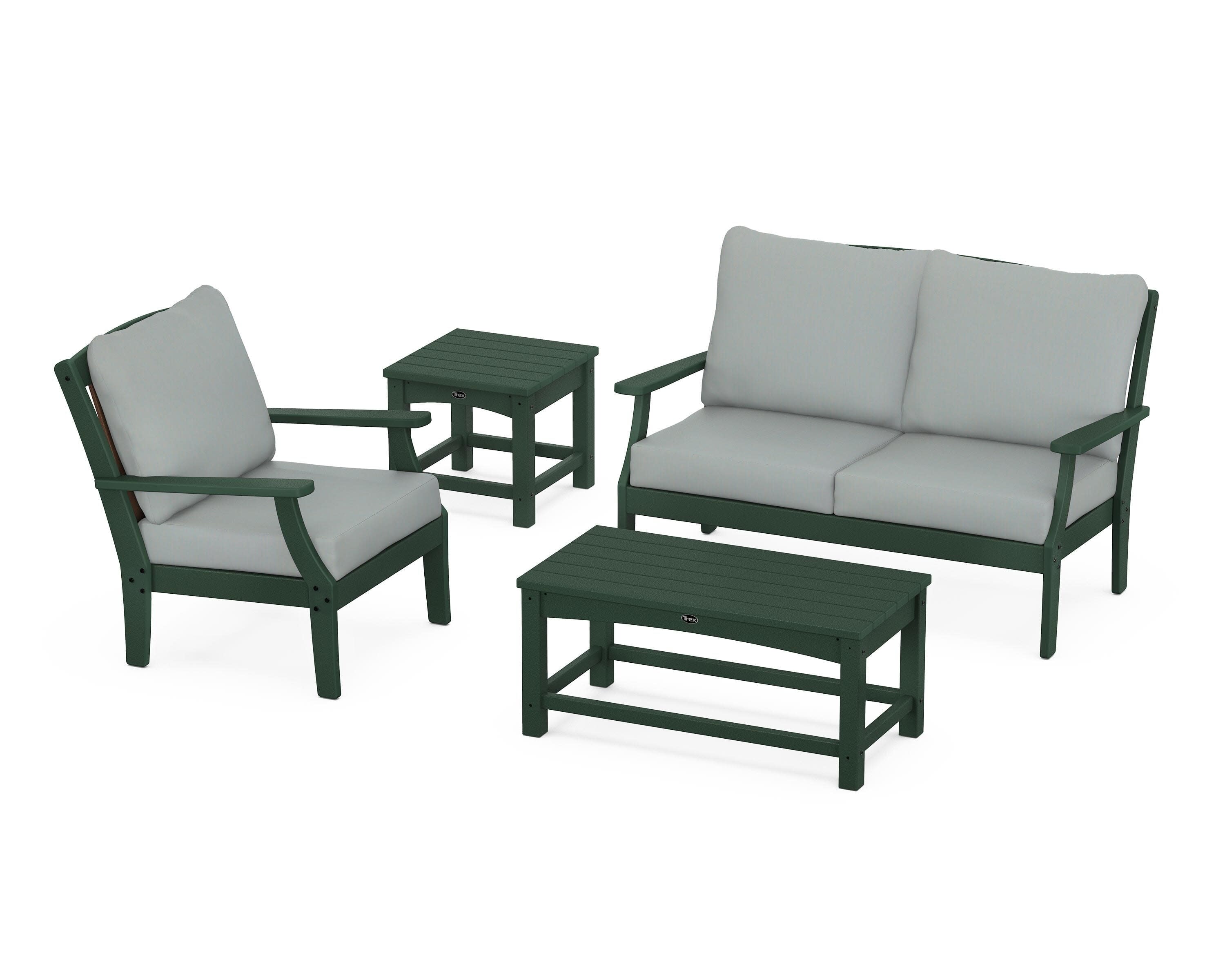 Yacht Club 4-Piece Deep Seating Set in Rainforest Canopy / Spa