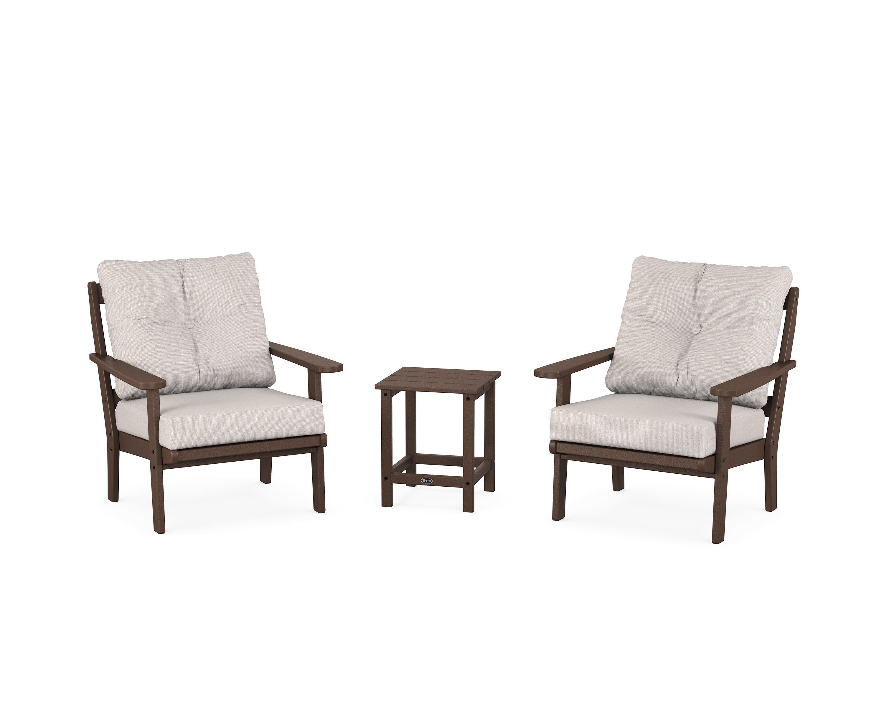 Cape Cod 3-Piece Deep Seating Set in Vintage Lantern / Dune Burlap