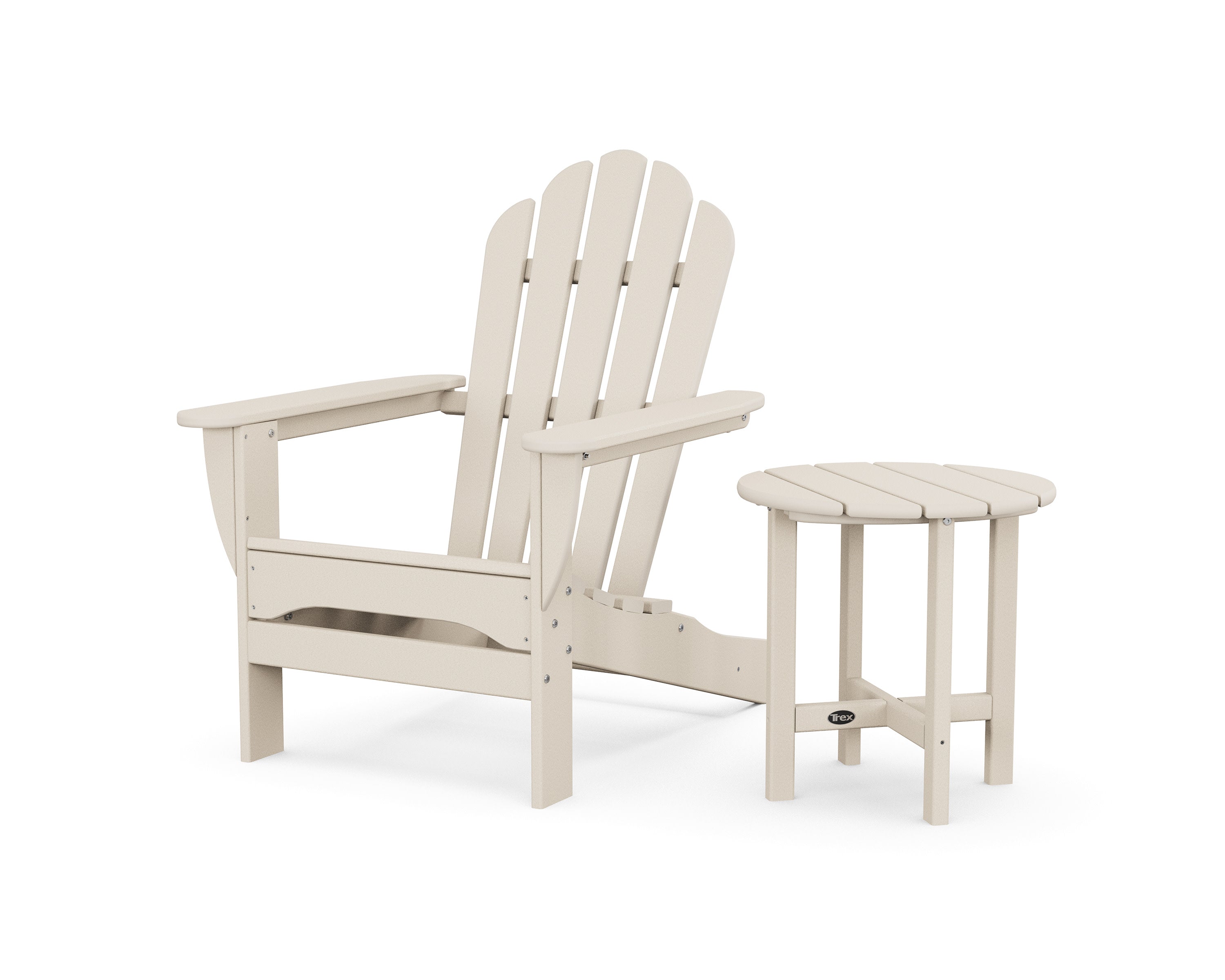 Monterey Bay Adirondack Chair with Side Table in Sand Castle