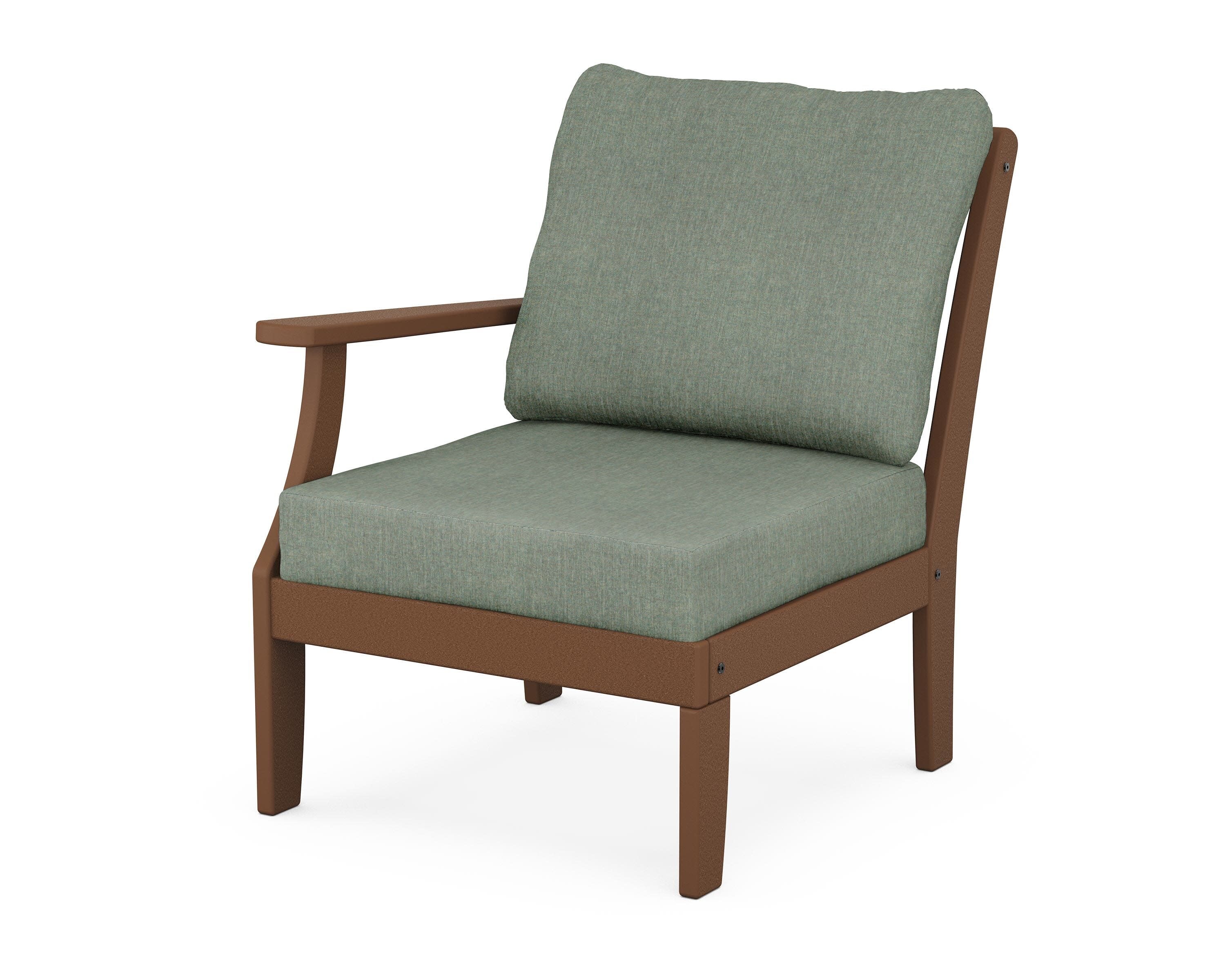 Yacht Club Modular Left Arm Chair in Tree House / Cast Sage