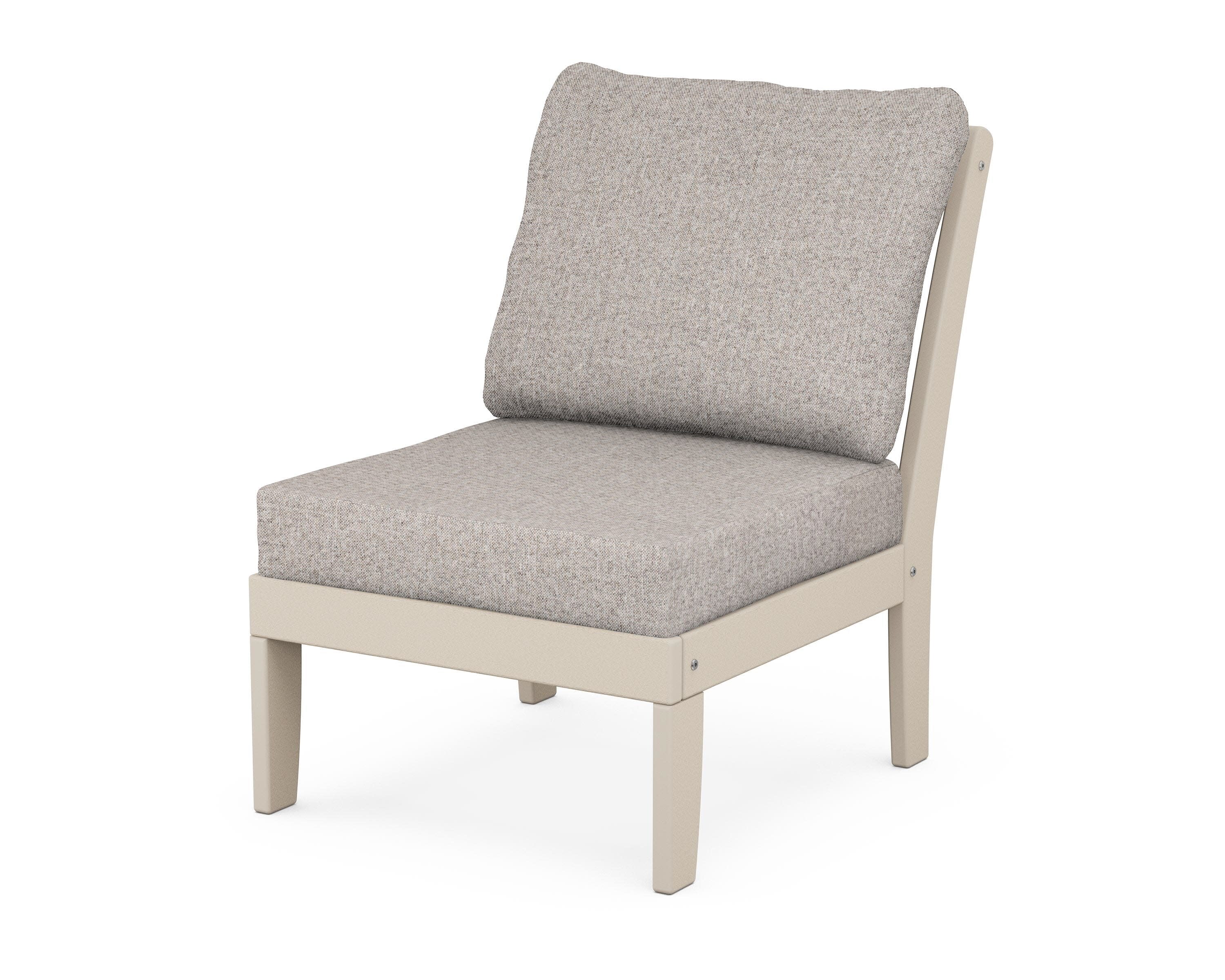Yacht Club Modular Armless Chair in Sand Castle / Weathered Tweed