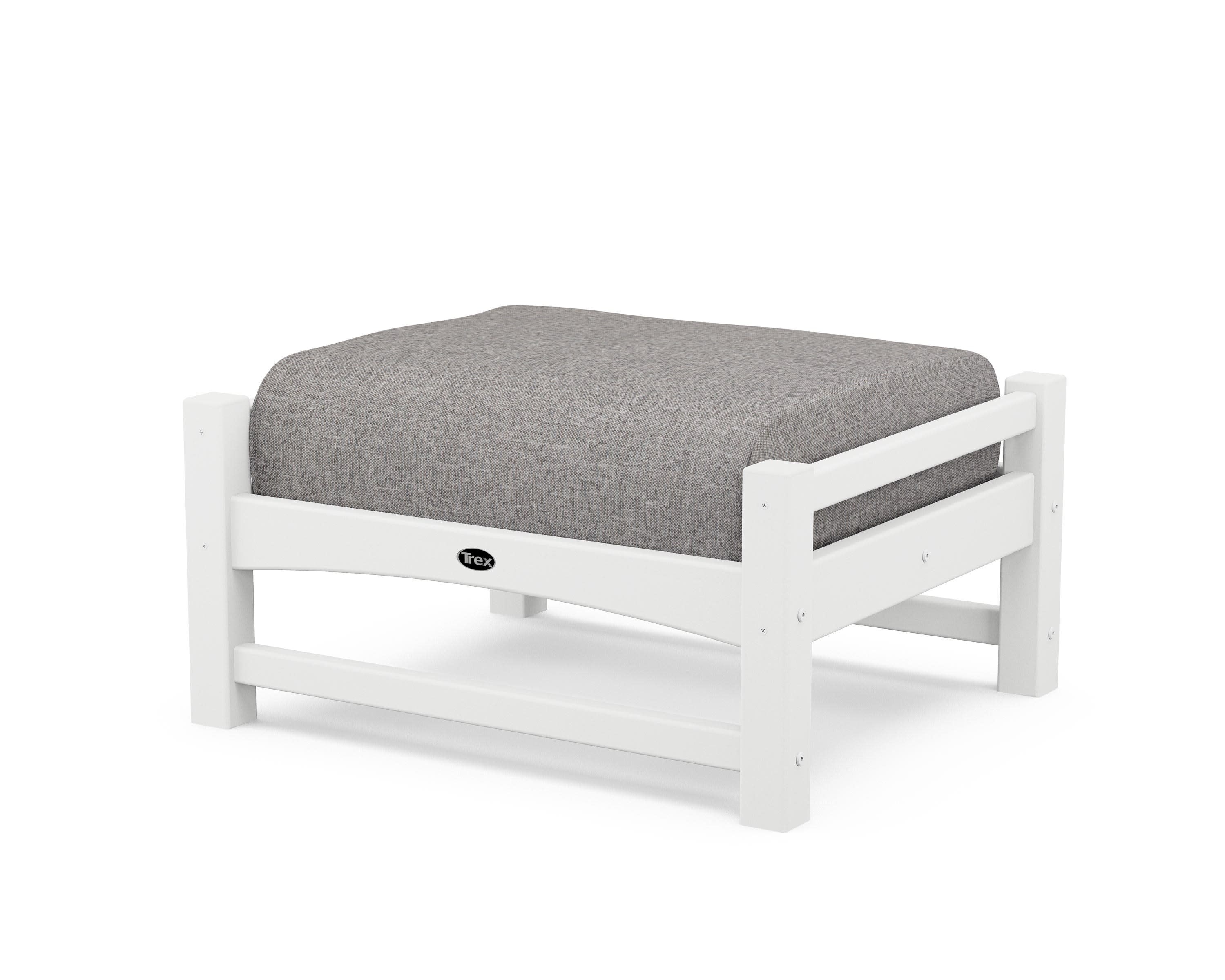Rockport Club Ottoman in Classic White / Grey Mist