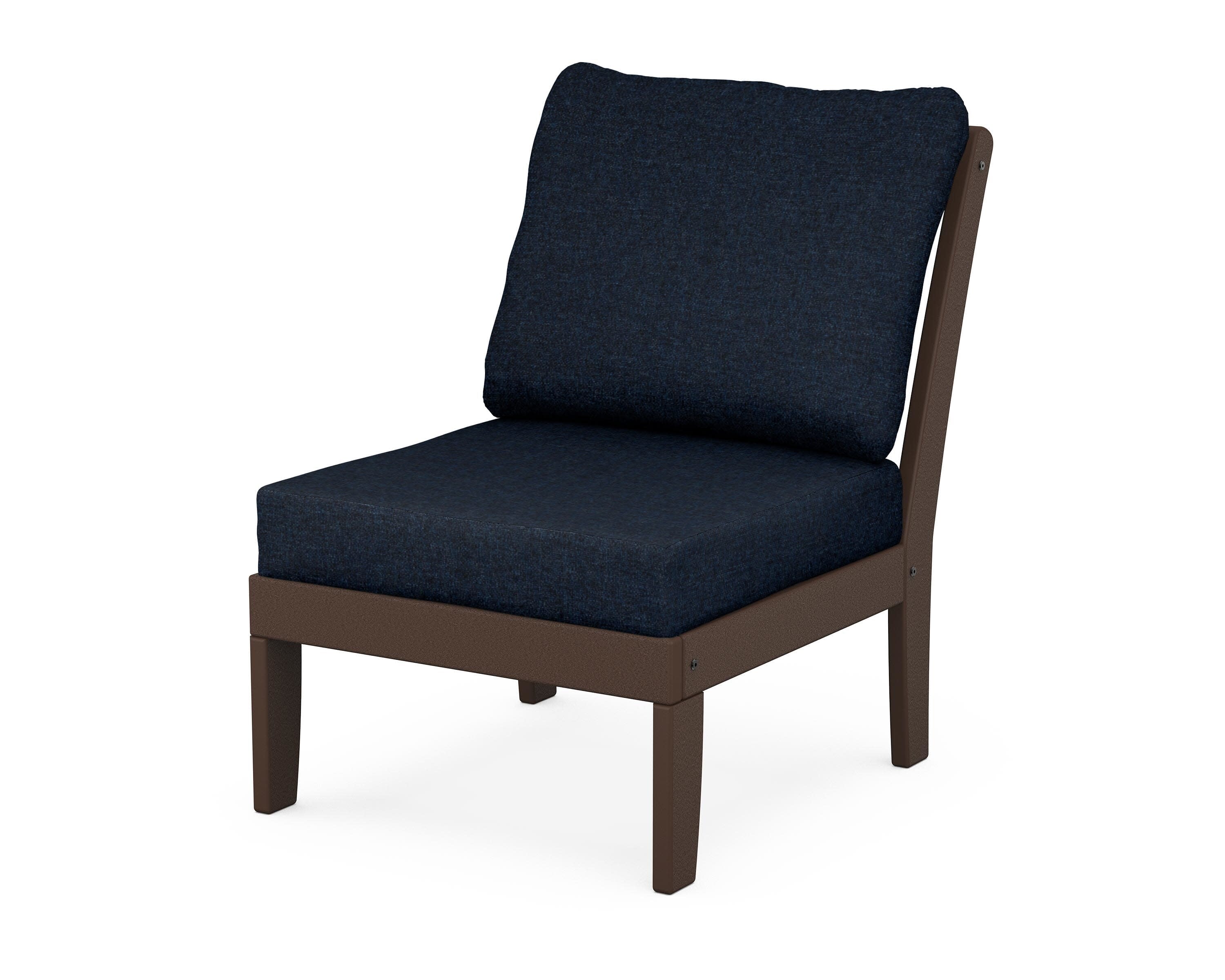 Yacht Club Modular Armless Chair in Vintage Lantern / Marine Indigo