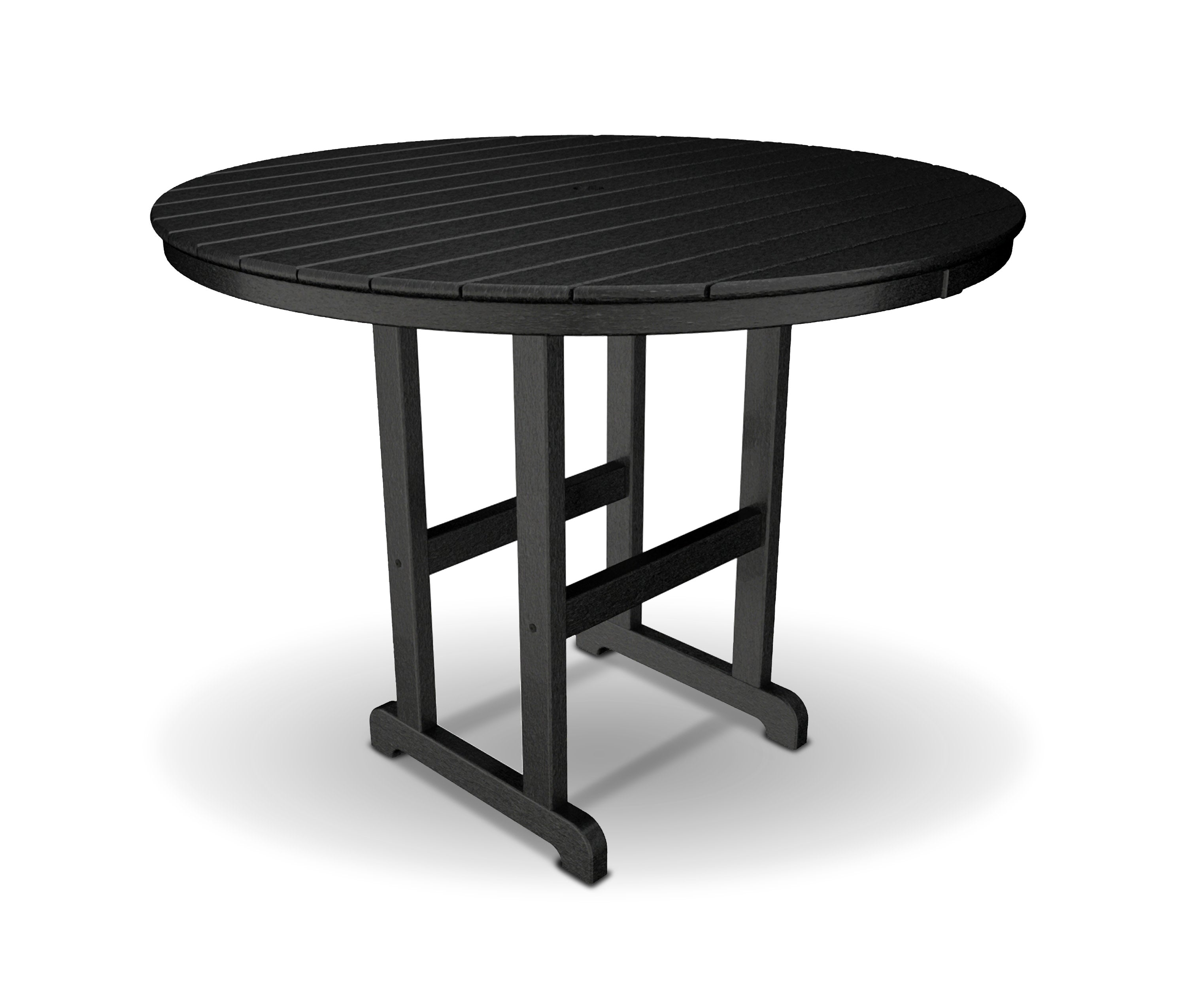 Monterey Bay Round 48" Counter Table in Charcoal Black