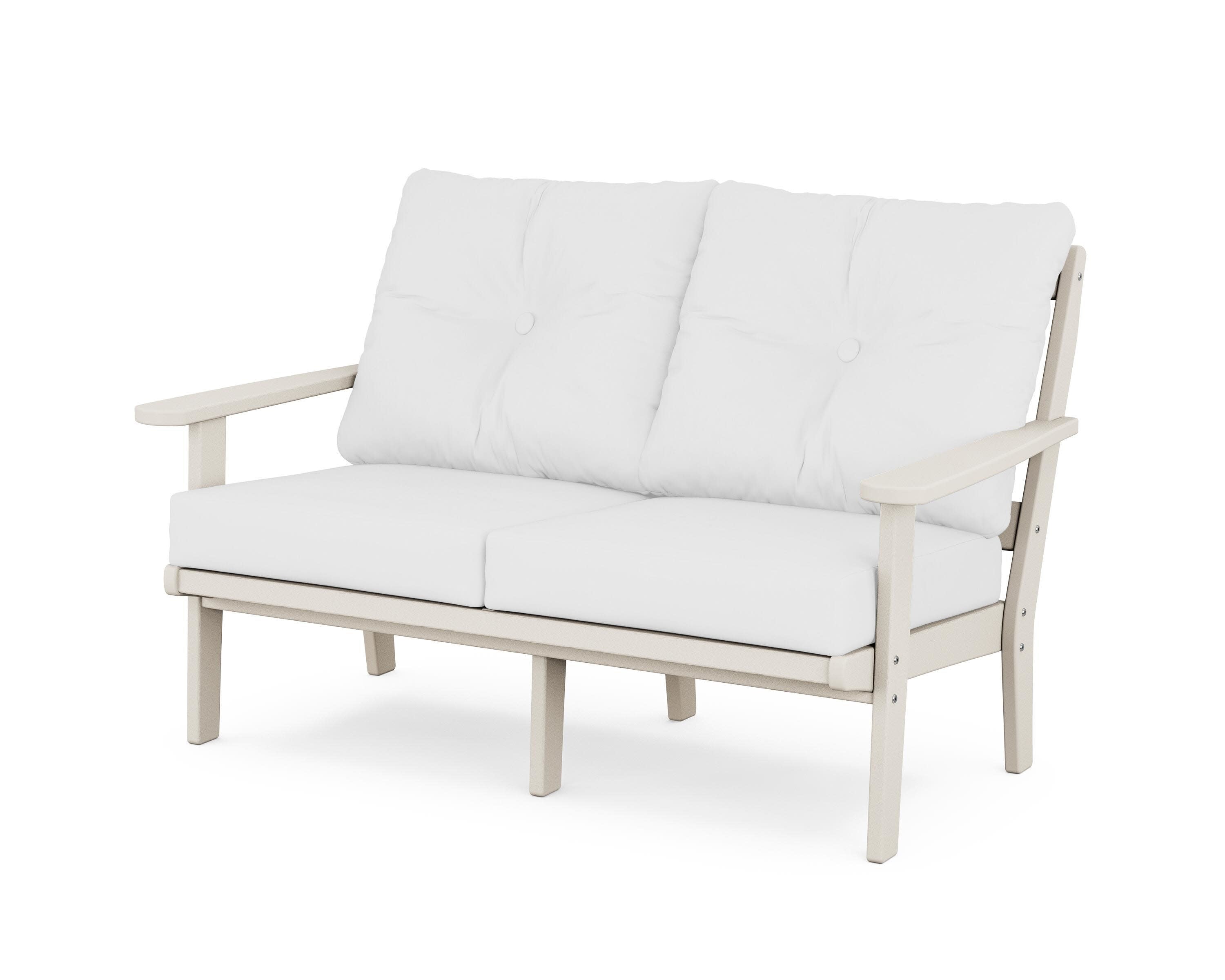Cape Cod Deep Seating Loveseat in Sand Castle / Natural