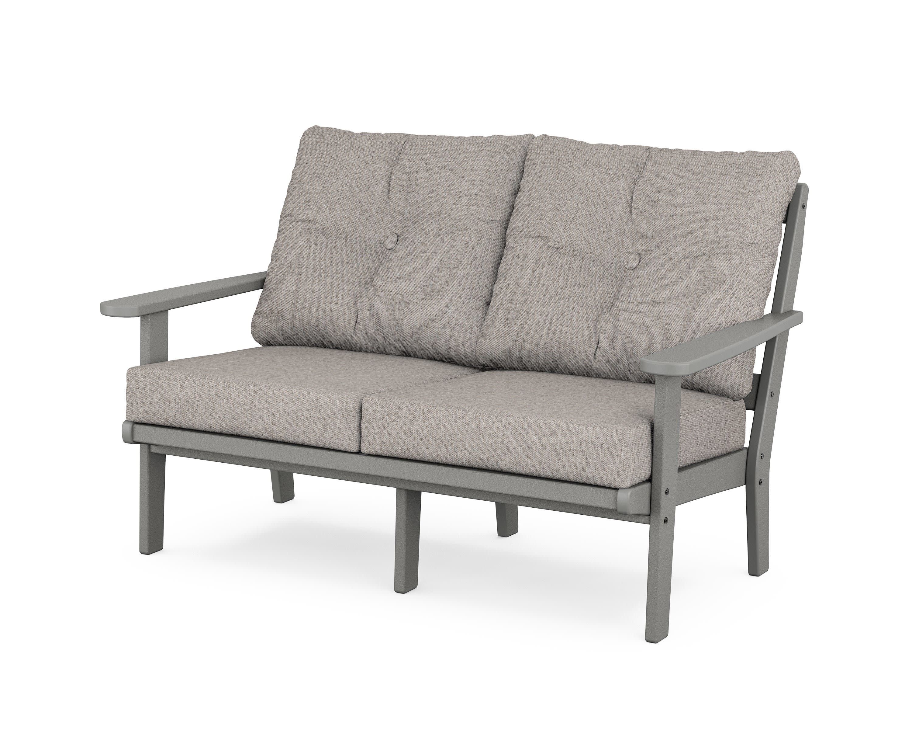 Cape Cod Deep Seating Loveseat in Stepping Stone / Weathered Tweed