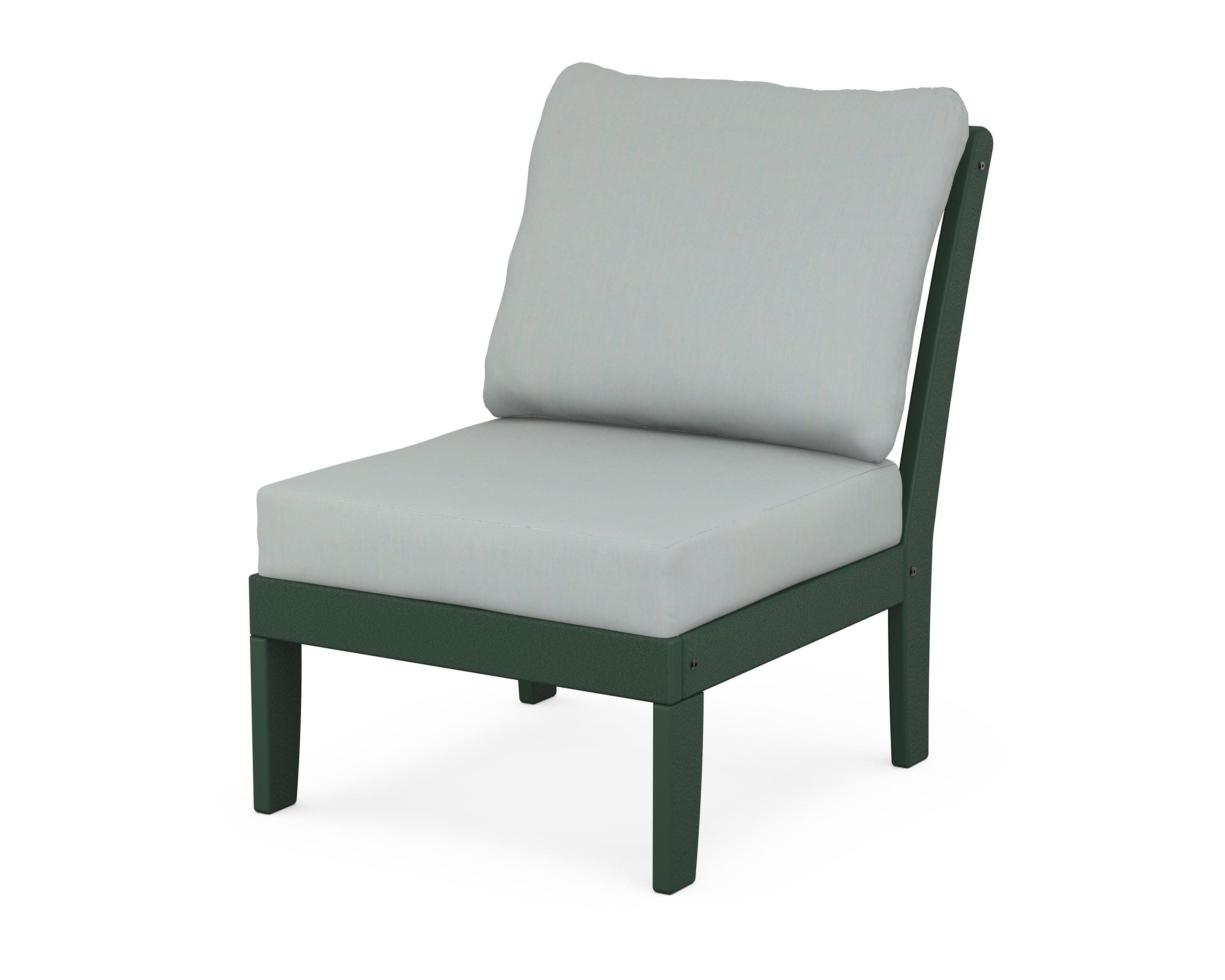 Yacht Club Modular Armless Chair in Rainforest Canopy / Spa