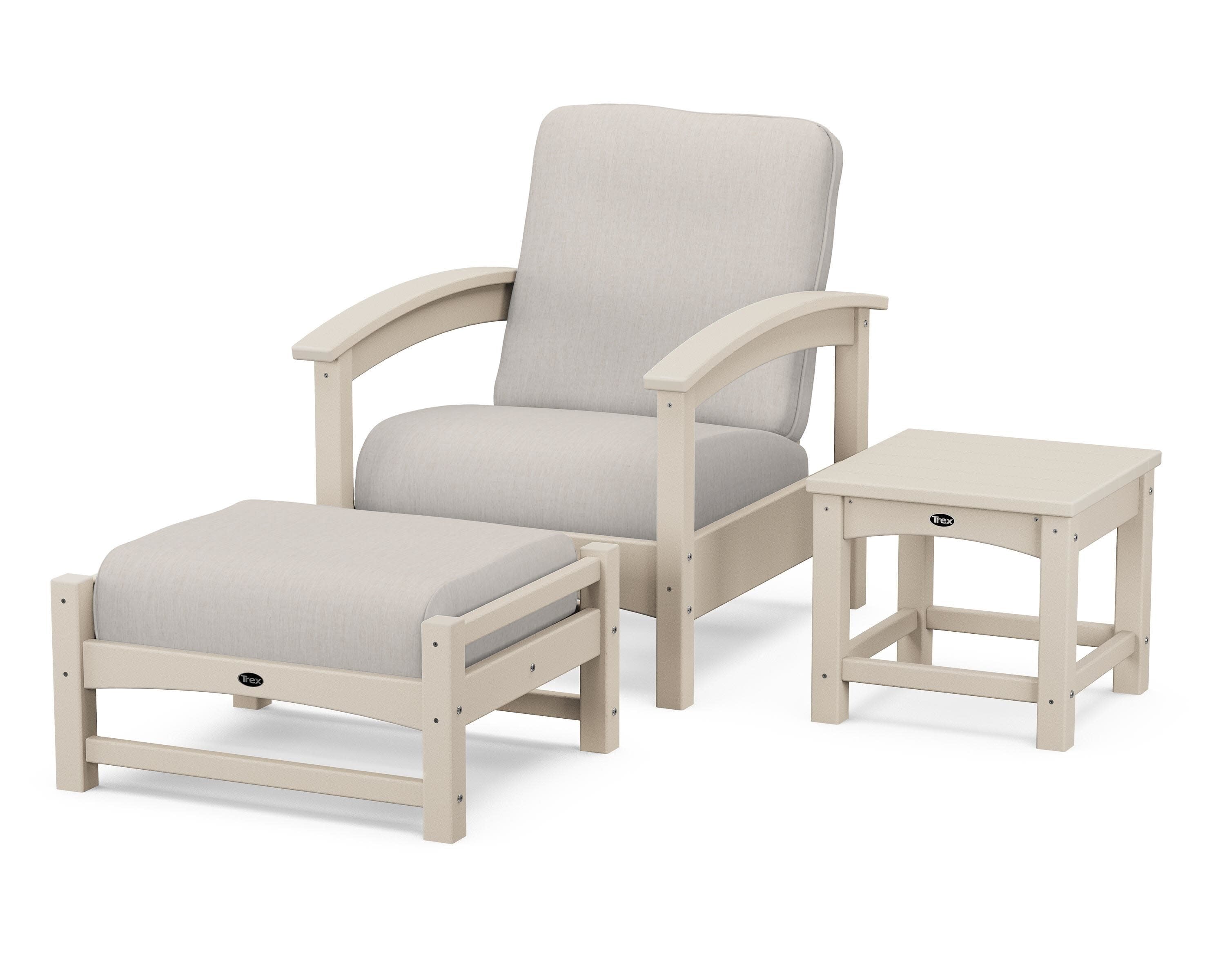 Rockport 3-Piece Deep Seating Set in Sand Castle / Cast Ash
