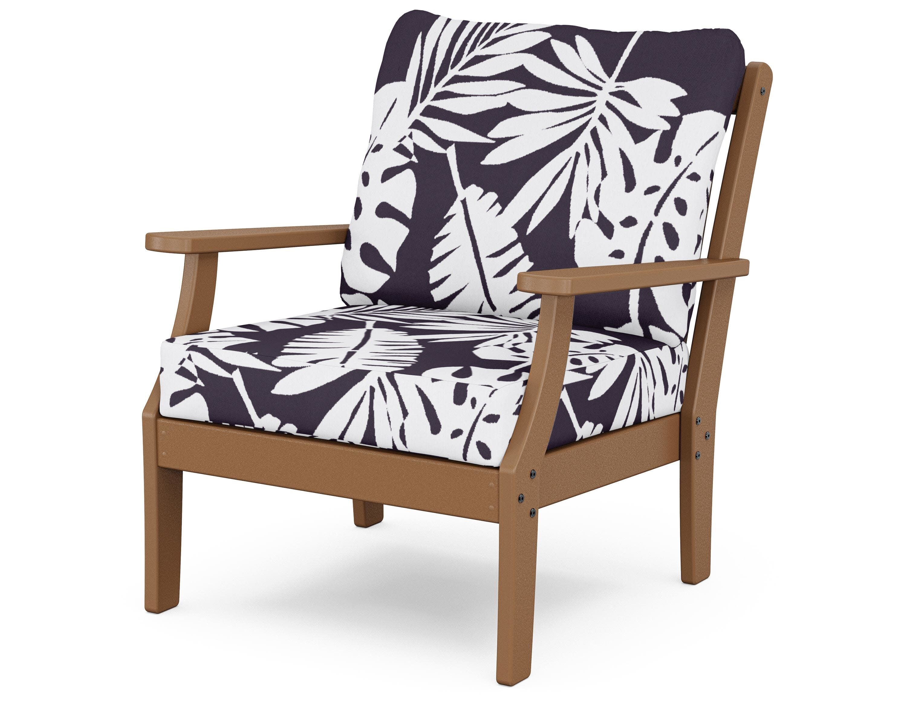 Yacht Club Deep Seating Chair in Tree House / Leaf Navy