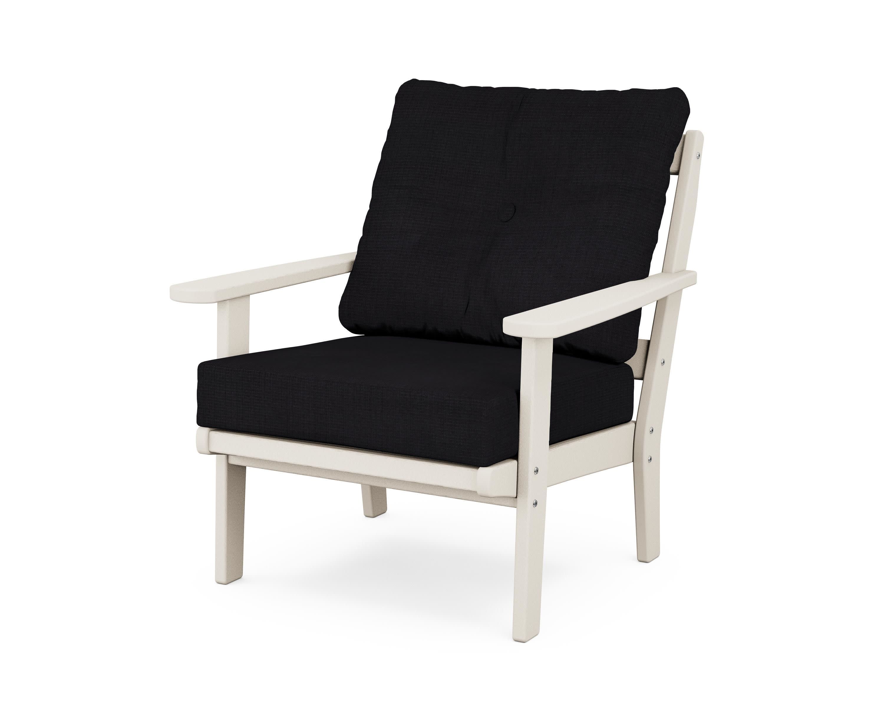 Cape Cod Deep Seating Chair in Sand Castle / Midnight Linen