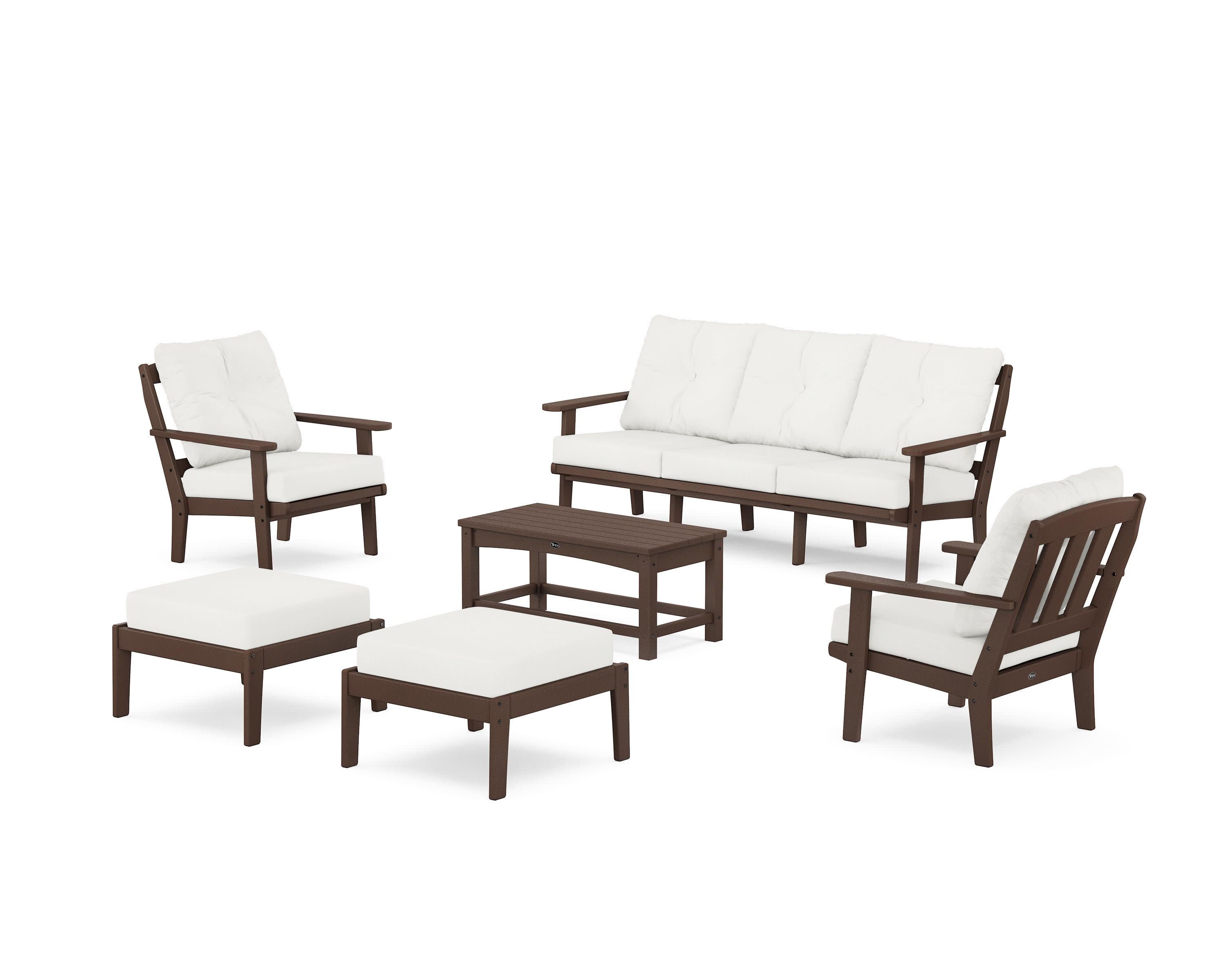 Cape Cod 6-Piece Lounge Sofa Set in Vintage Lantern / Natural Linen