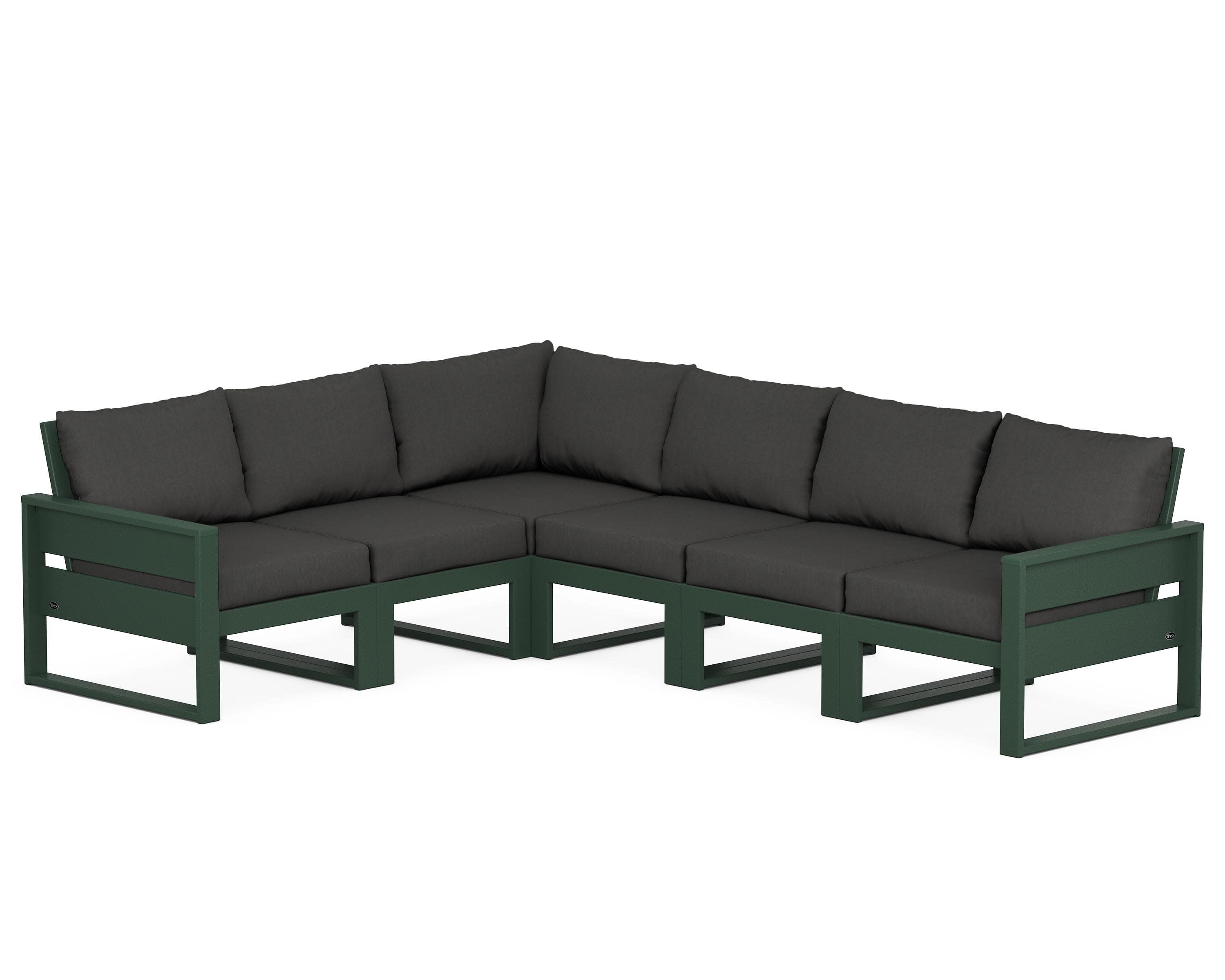 Eastport 6-Piece Sectional in Rainforest Canopy / Spectrum Carbon