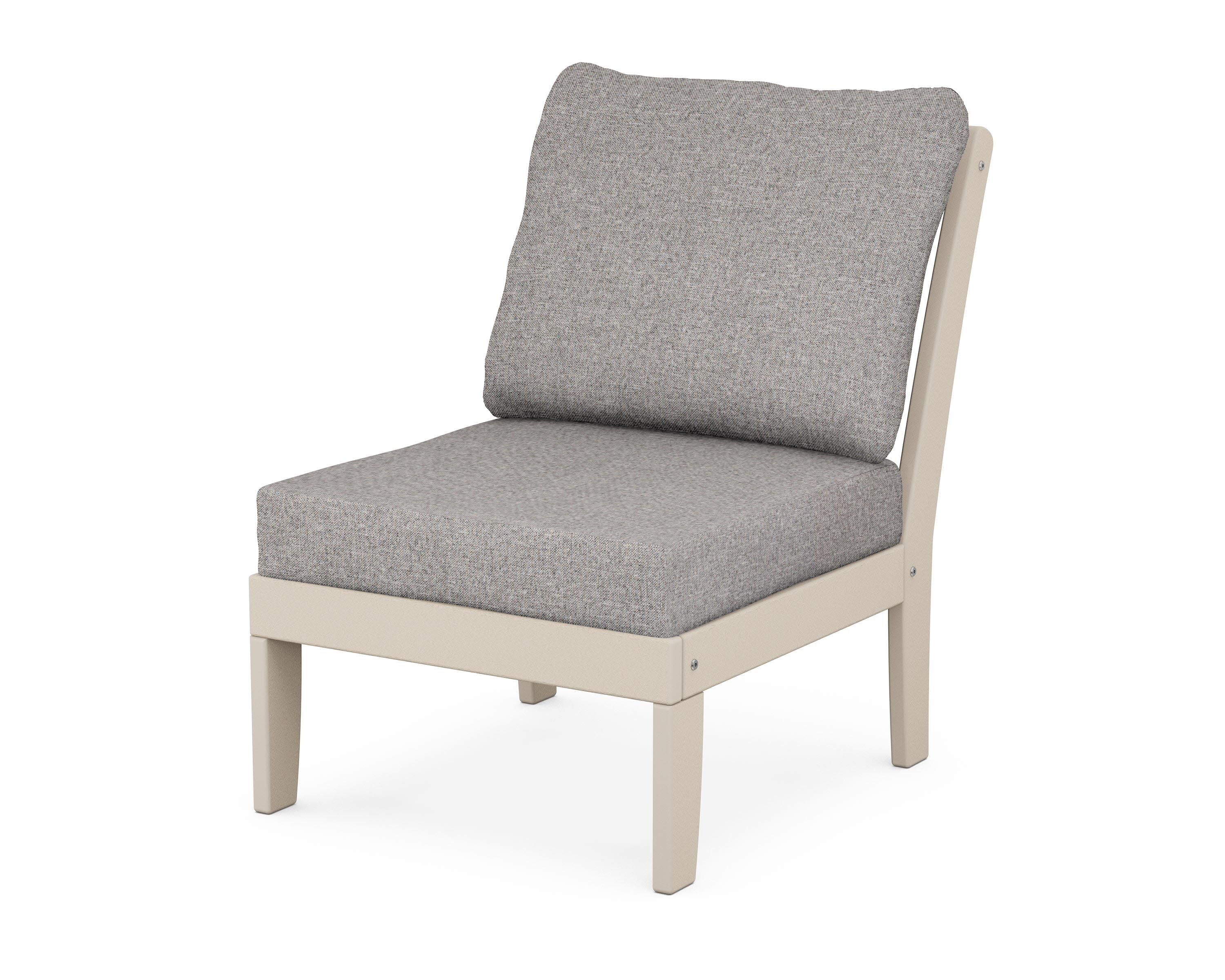 Yacht Club Modular Armless Chair in Sand Castle / Grey Mist