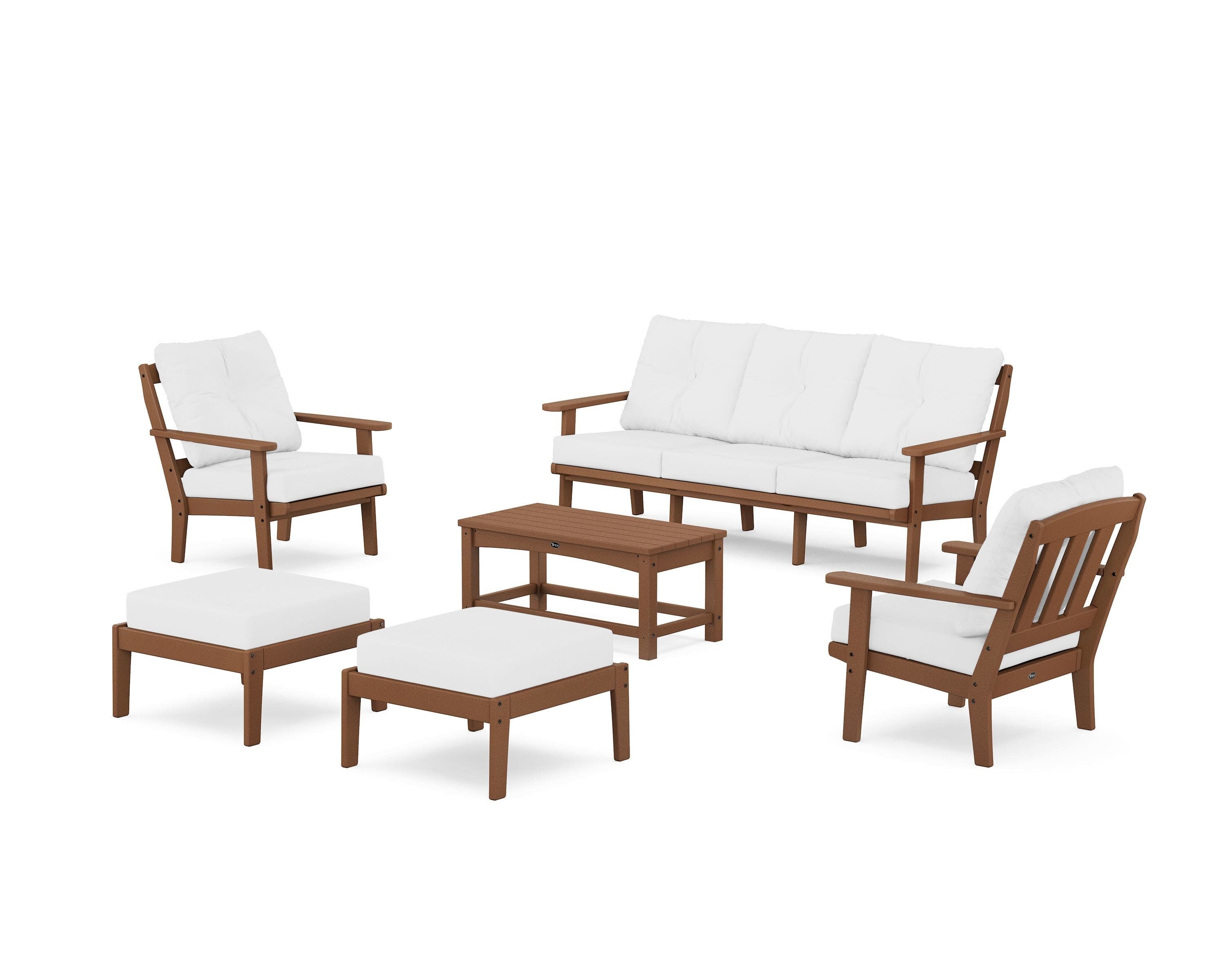 Cape Cod 6-Piece Lounge Sofa Set in Tree House / Natural