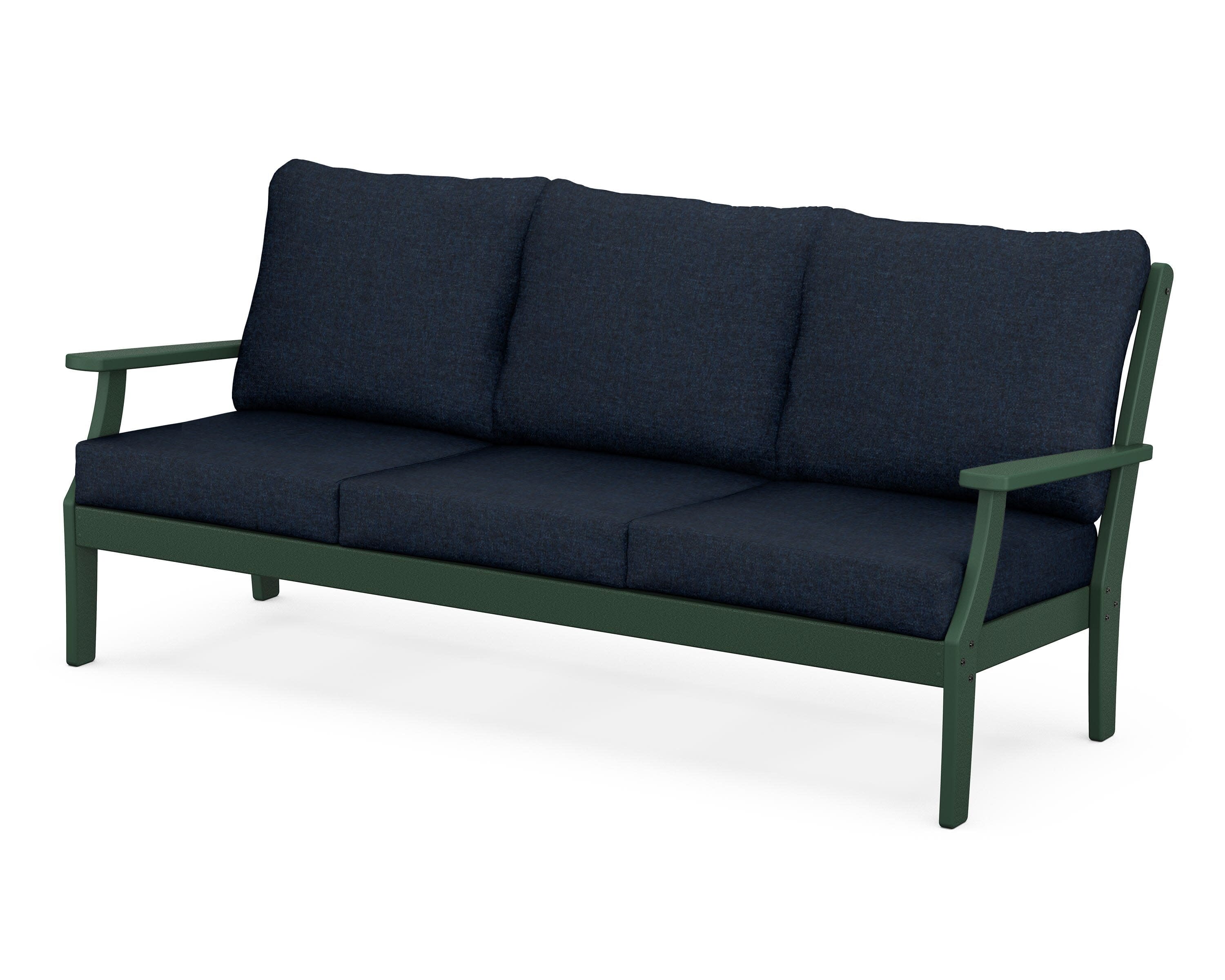 Yacht Club Deep Seating Sofa in Rainforest Canopy / Marine Indigo