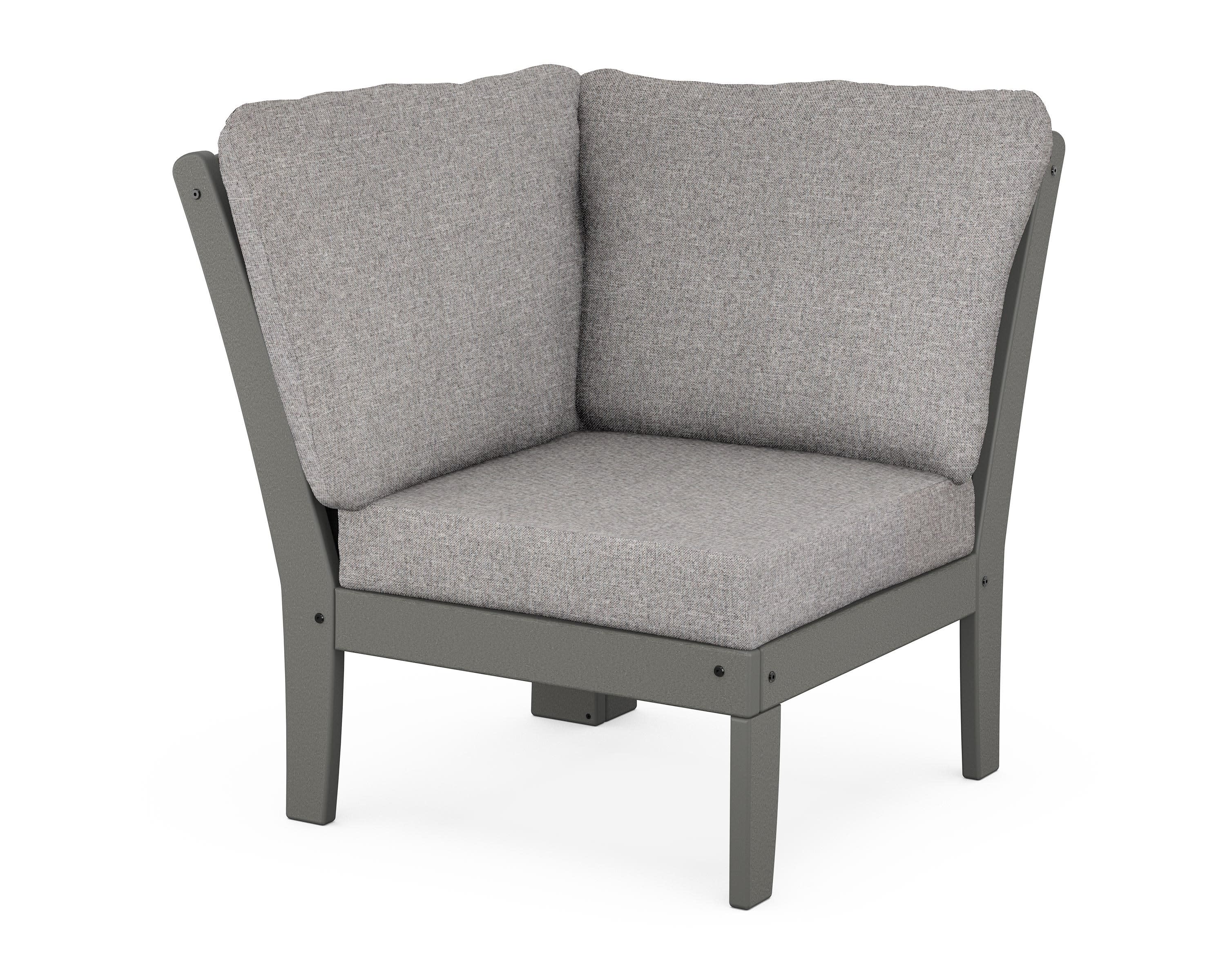 Yacht Club Modular Corner Chair in Stepping Stone / Grey Mist