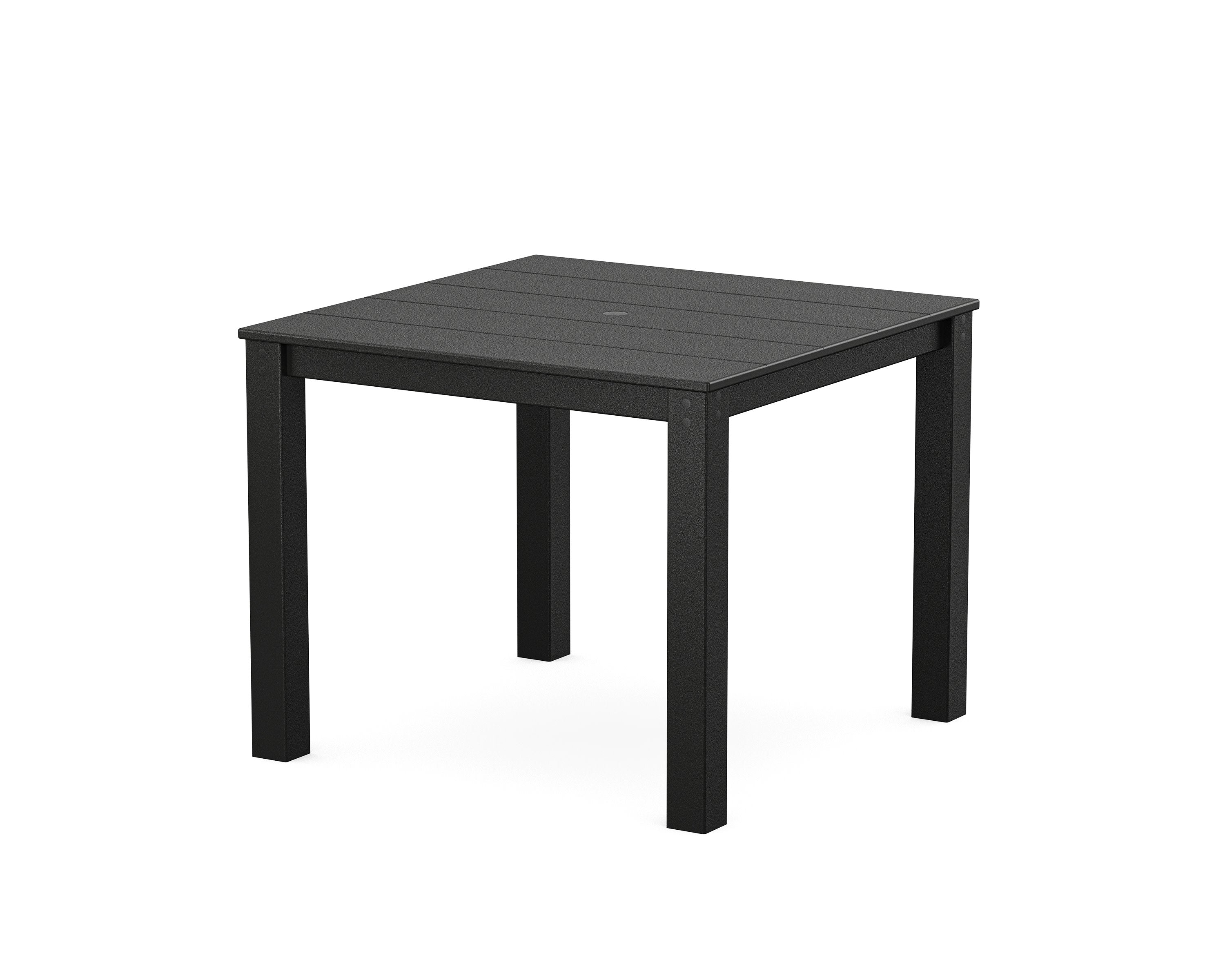 Parsons 38" Square Dining Table in Charcoal Black