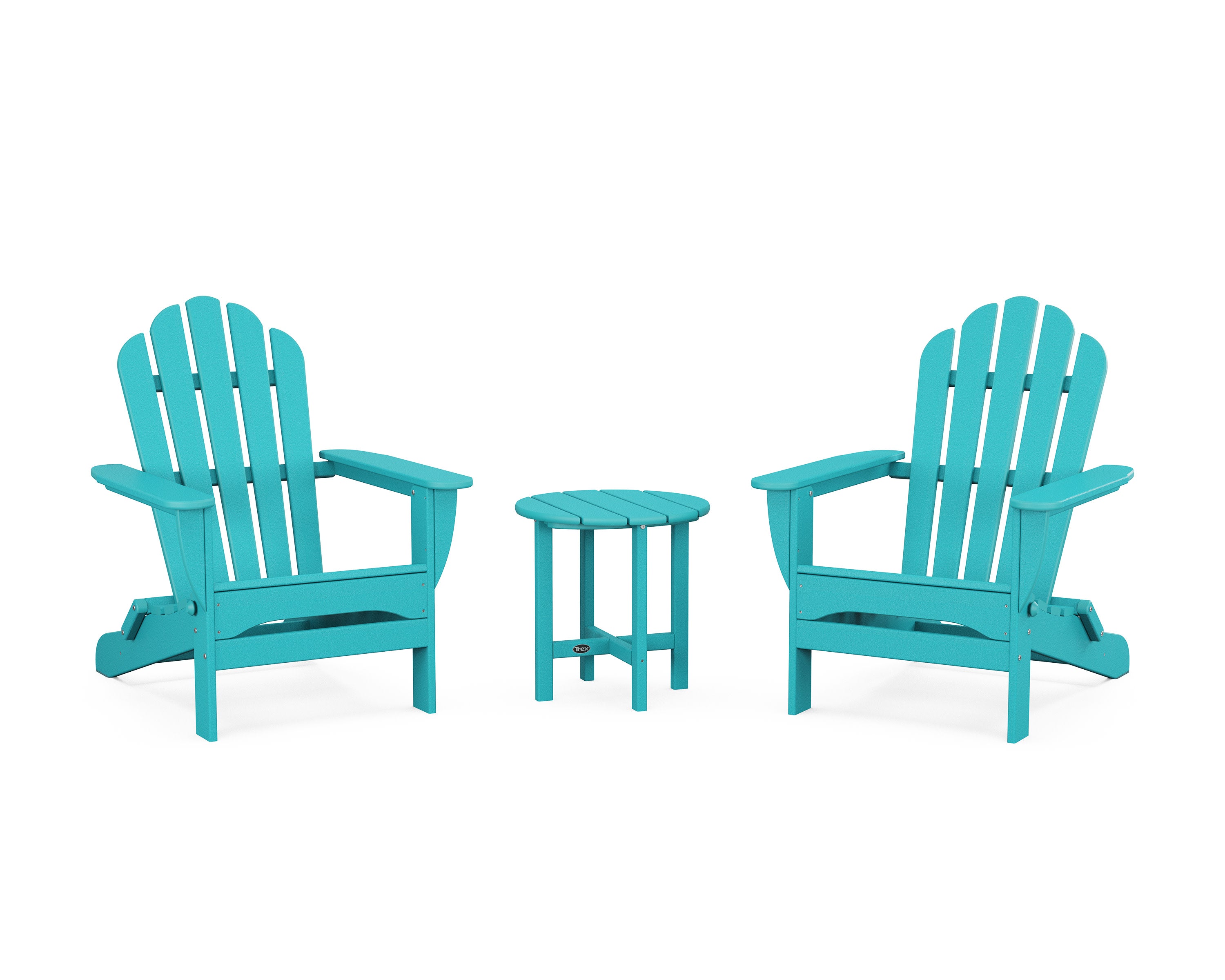 3-Piece Monterey Bay Folding Adirondack Set in Aruba