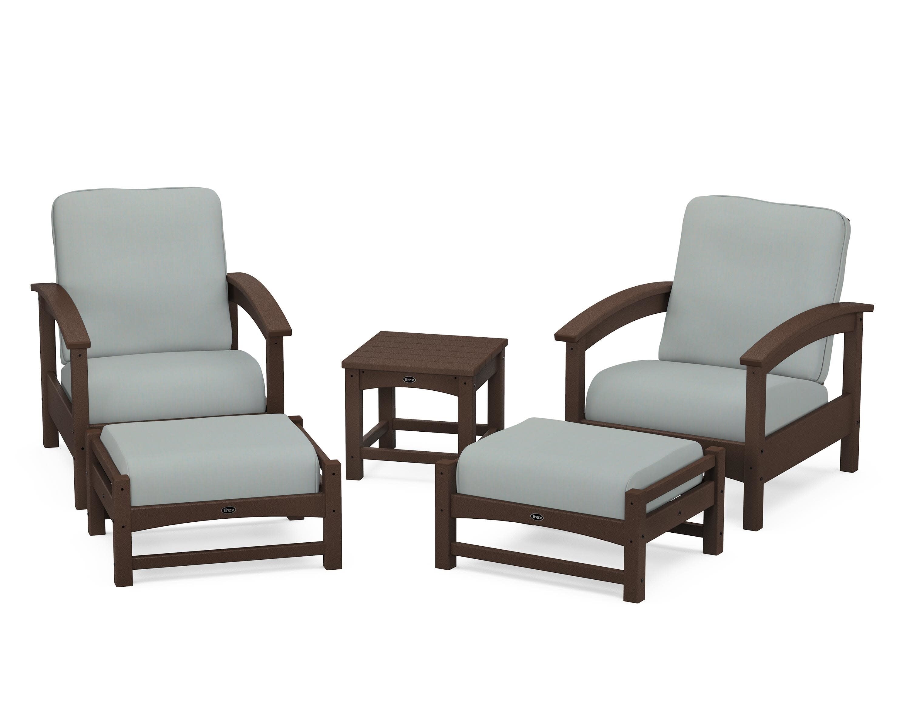 Rockport 5-Piece Deep Seating Set in Vintage Lantern / Spa