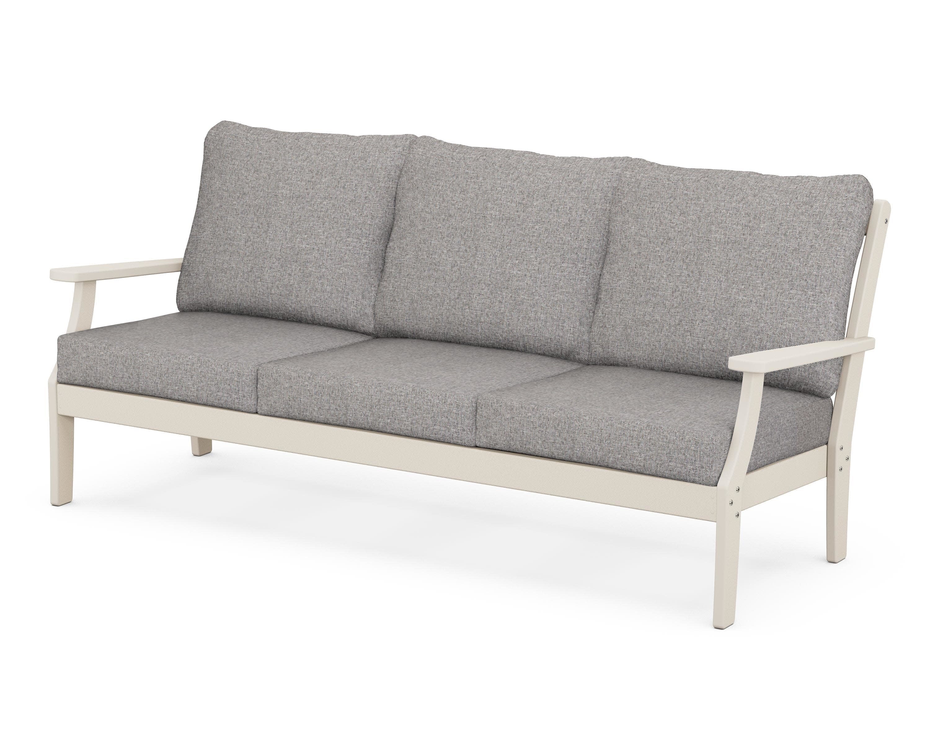 Yacht Club Deep Seating Sofa in Sand Castle / Grey Mist