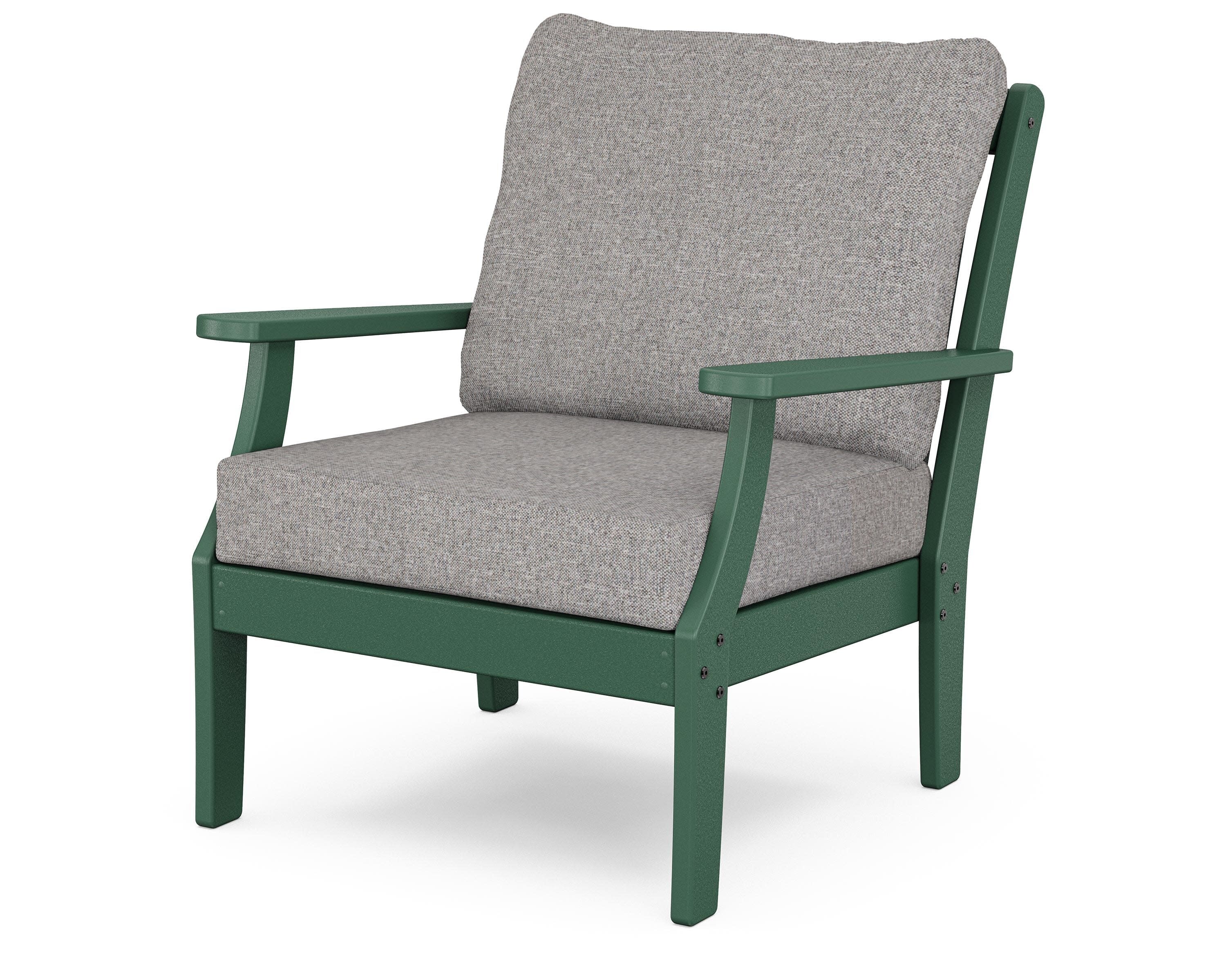 Yacht Club Deep Seating Chair in Rainforest Canopy / Grey Mist