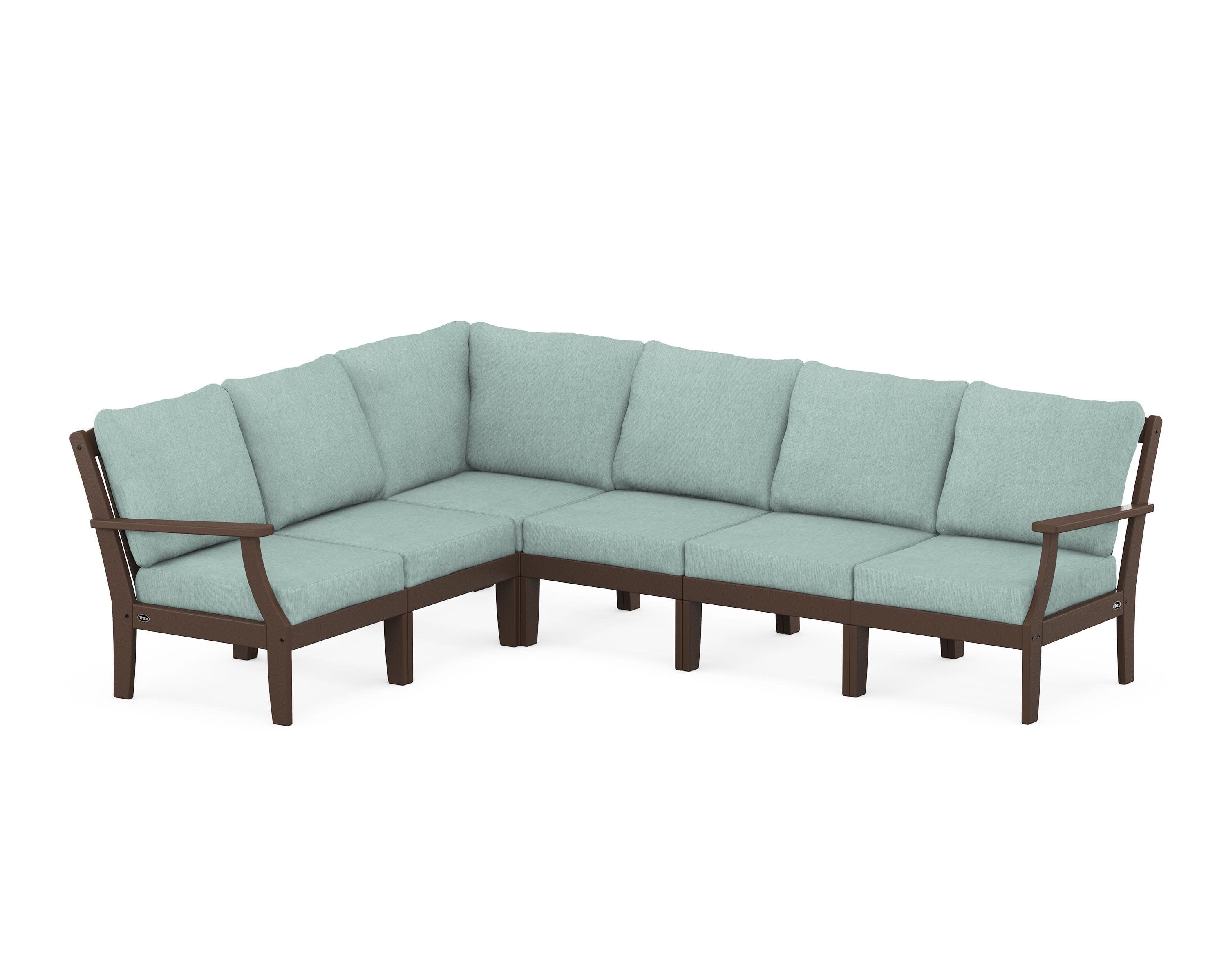 Yacht Club Modular 6-Piece Deep Seating Set in Vintage Lantern / Glacier Spa