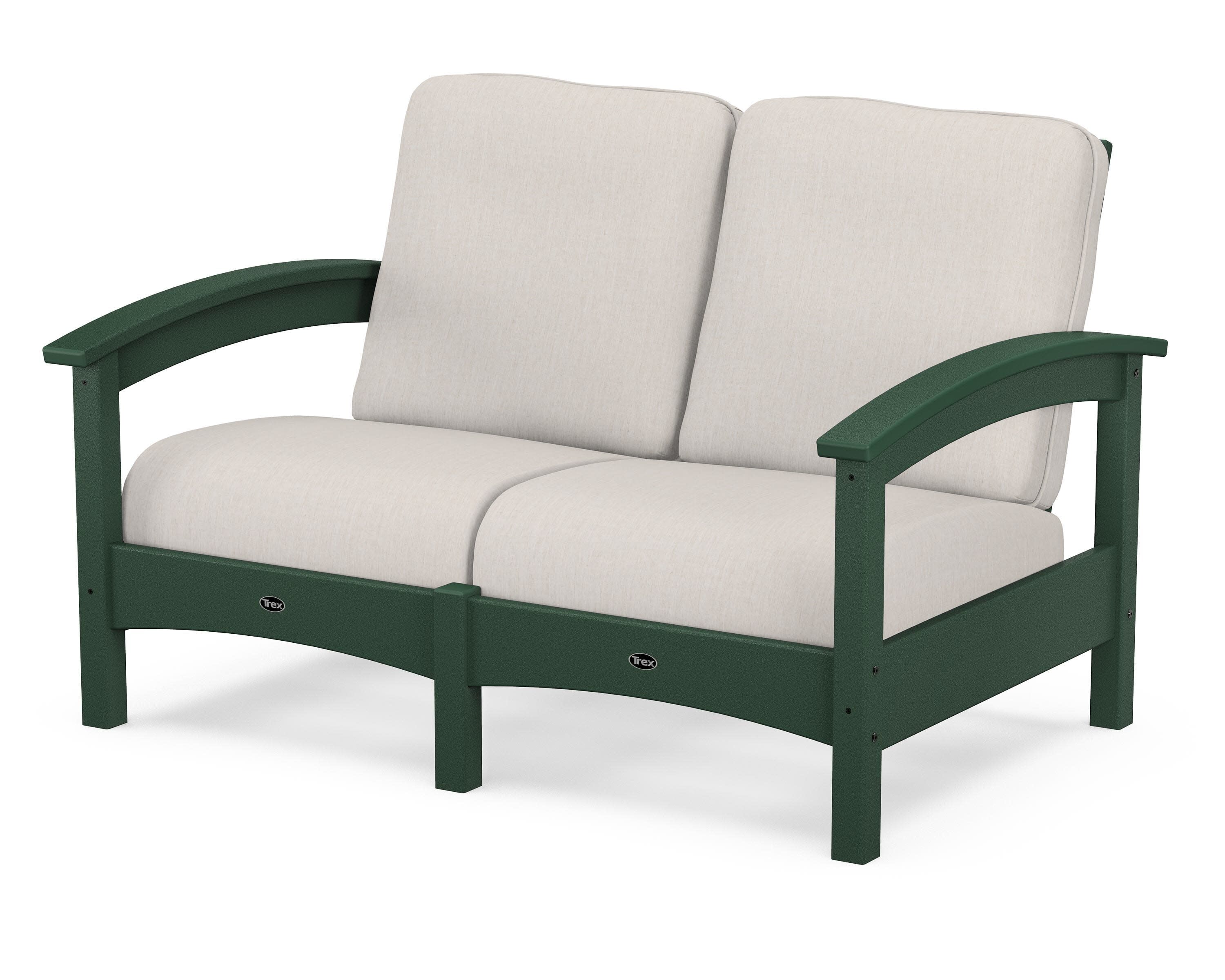 Rockport Club Loveseat in Rainforest Canopy / Cast Ash