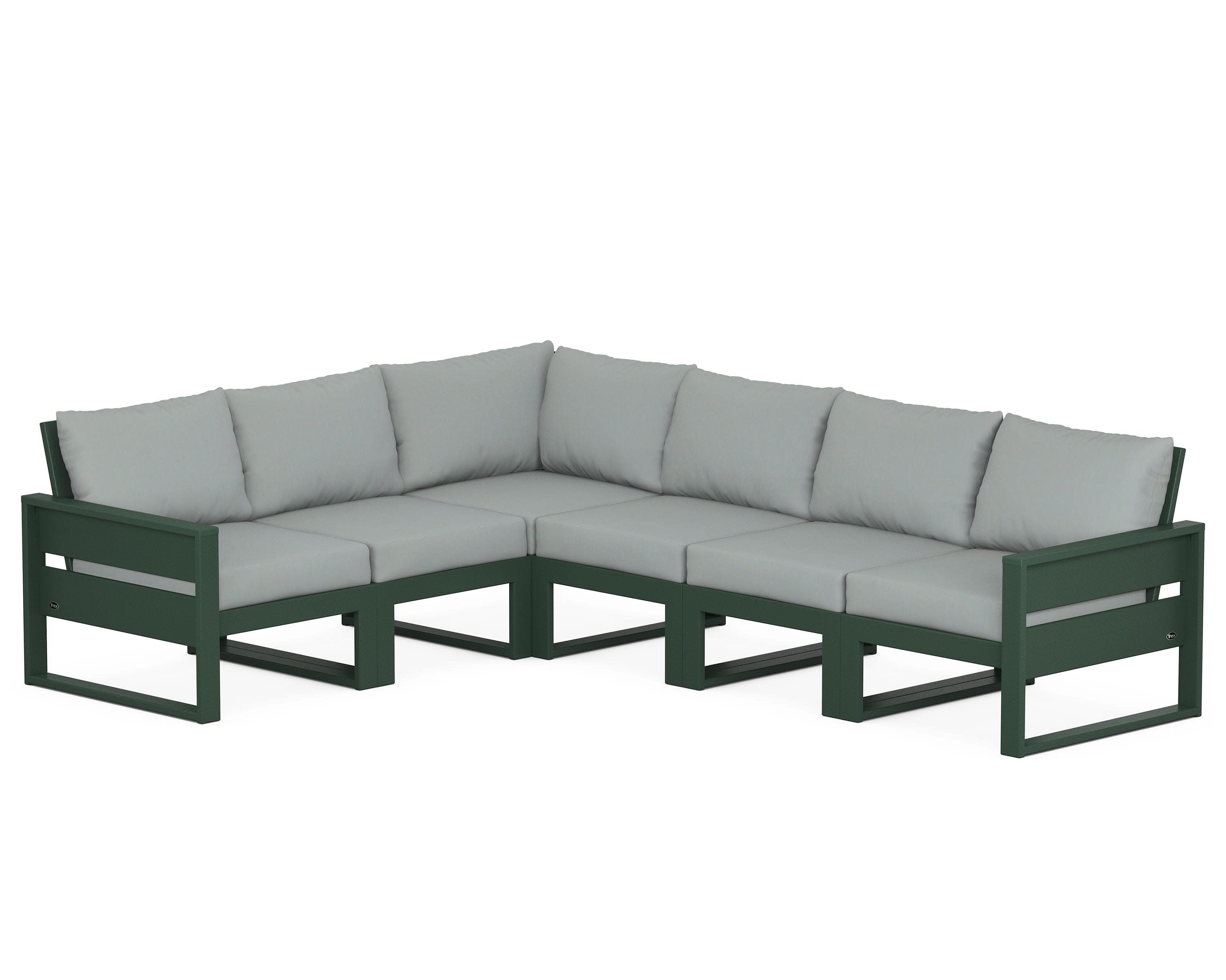 Eastport 6-Piece Sectional in Rainforest Canopy / Spa