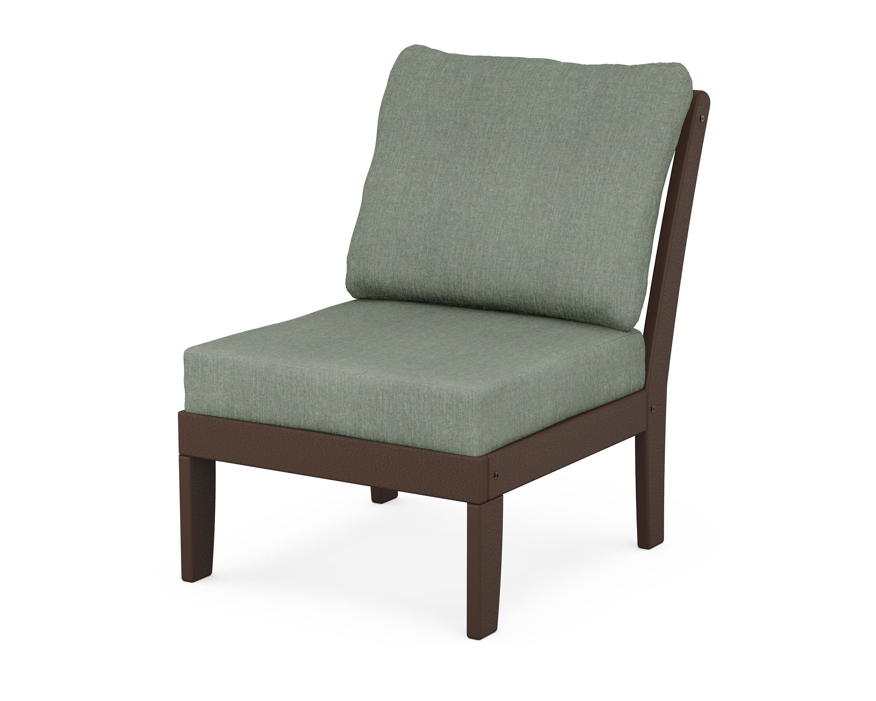 Yacht Club Modular Armless Chair in Vintage Lantern / Cast Sage