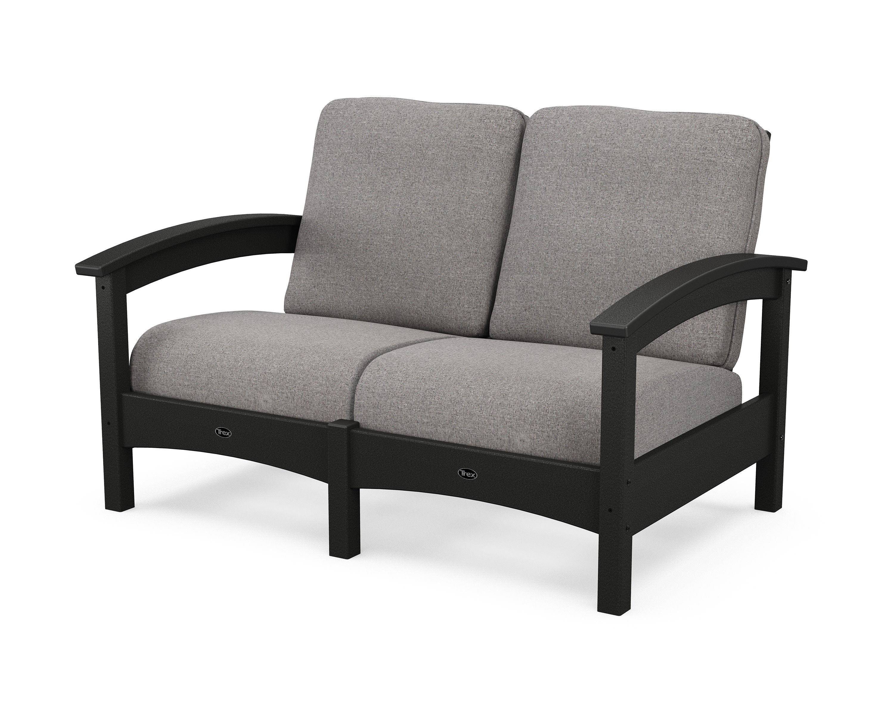 Rockport Club Loveseat in Charcoal Black / Grey Mist