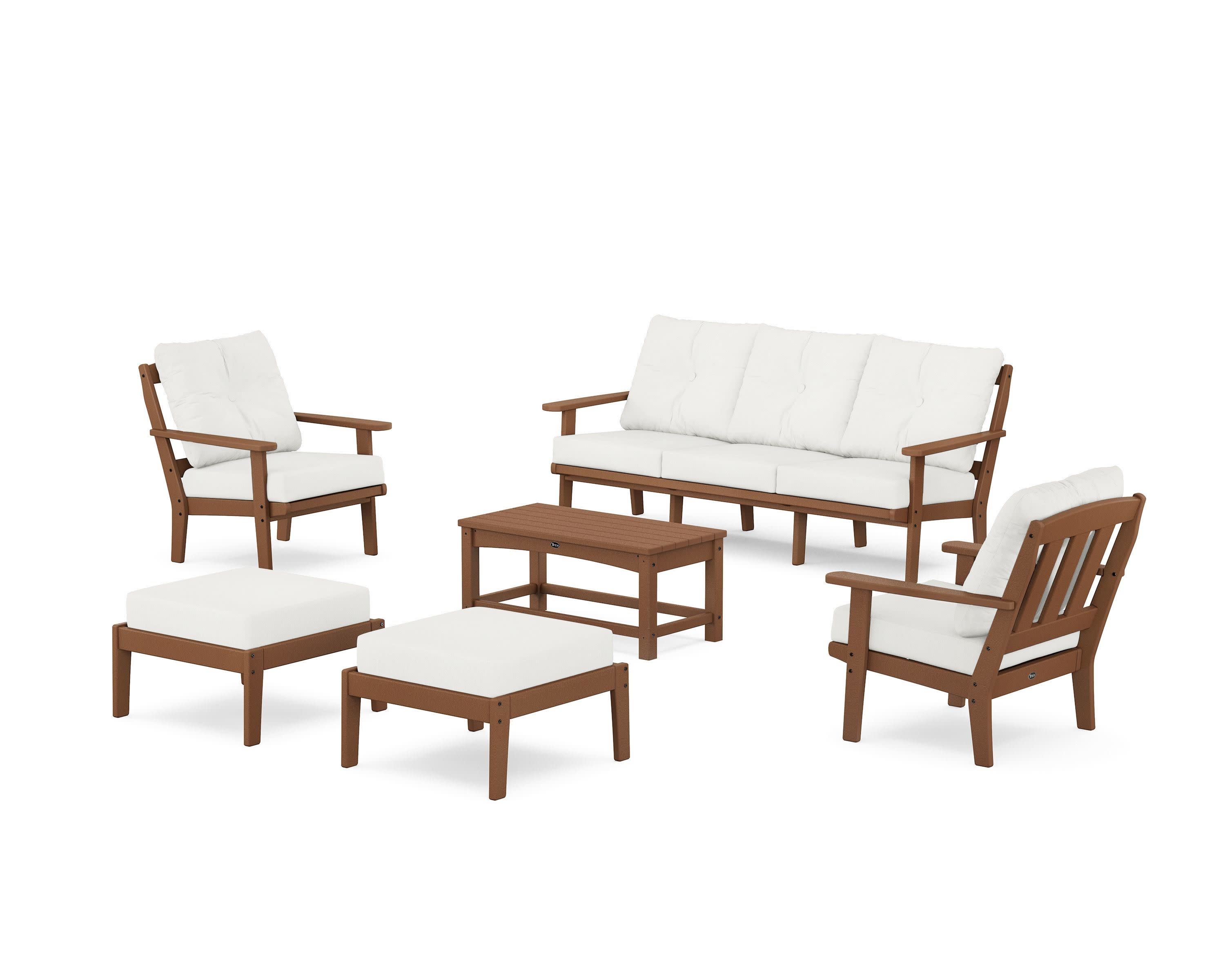 Cape Cod 6-Piece Lounge Sofa Set in Tree House / Natural Linen