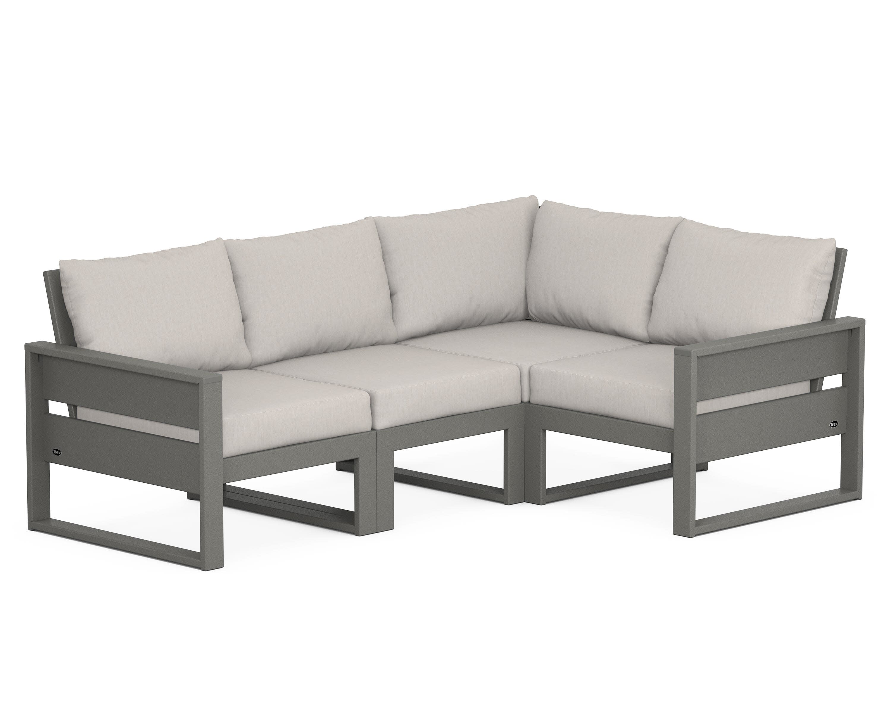 Eastport 4- Piece Sectional in Stepping Stone / Cast Ash