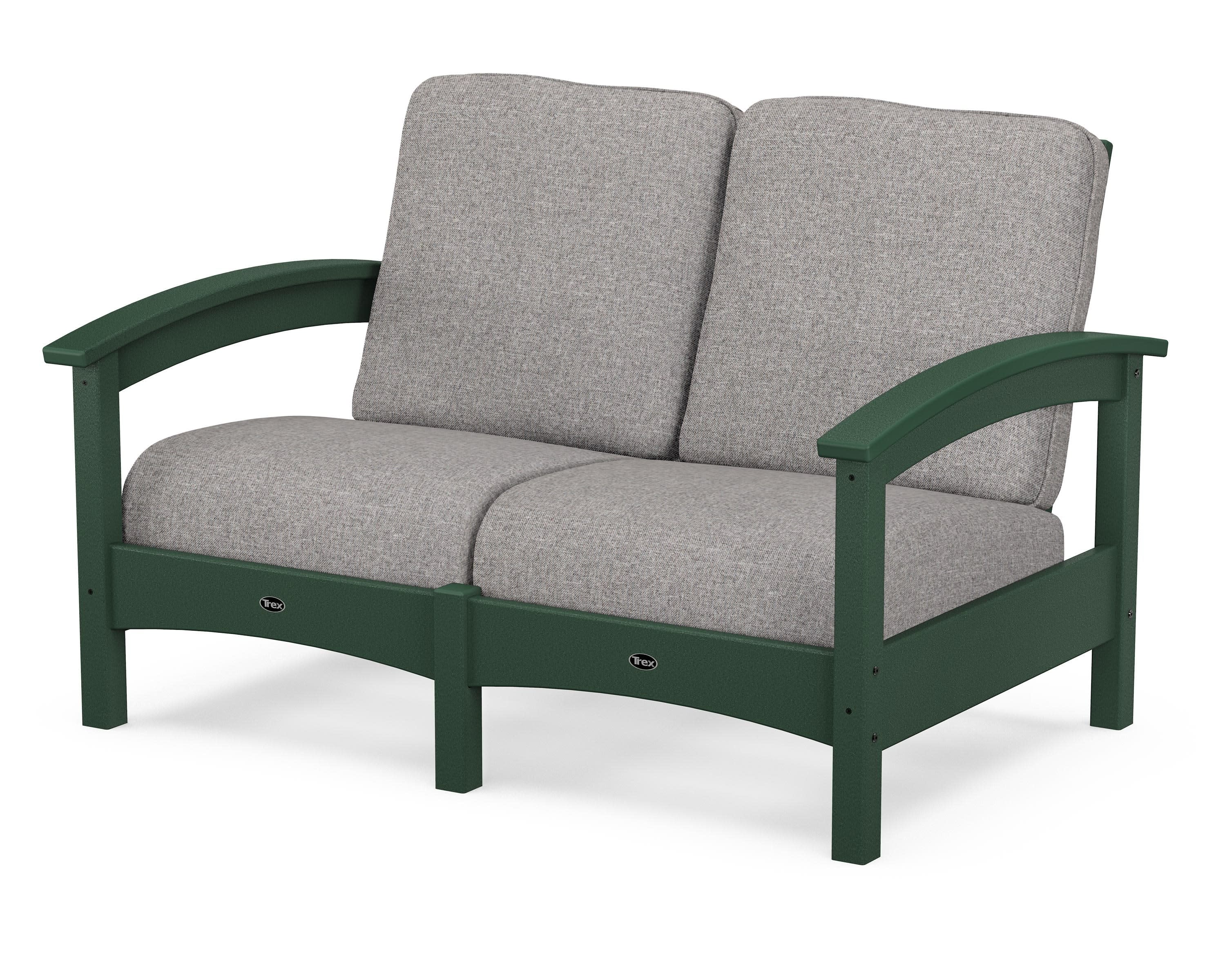 Rockport Club Loveseat in Rainforest Canopy / Grey Mist