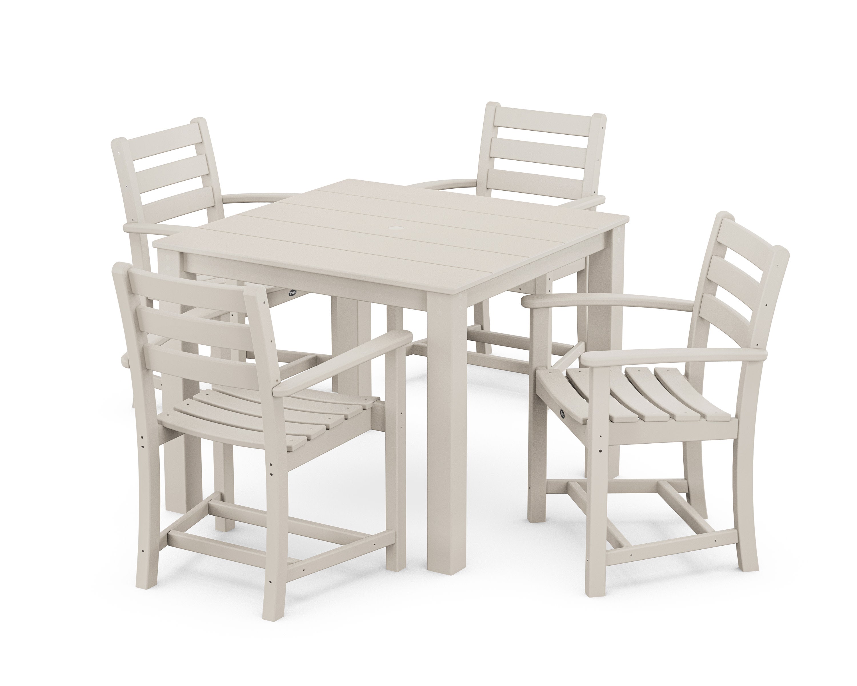 Monterey Bay 5-Piece Parsons Dining Set in Sand Castle