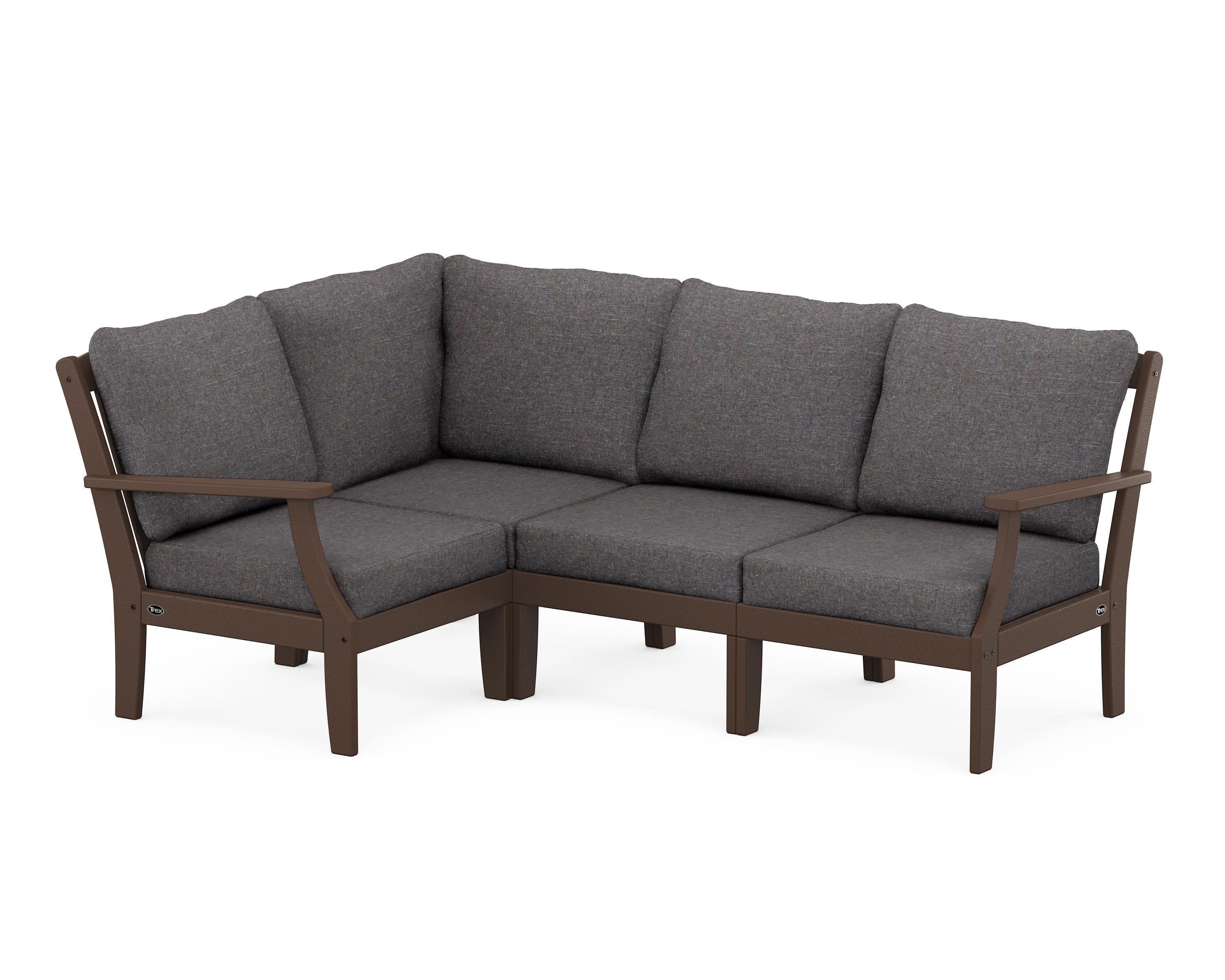 Yacht Club Modular 4-Piece Deep Seating Set in Vintage Lantern / Ash Charcoal