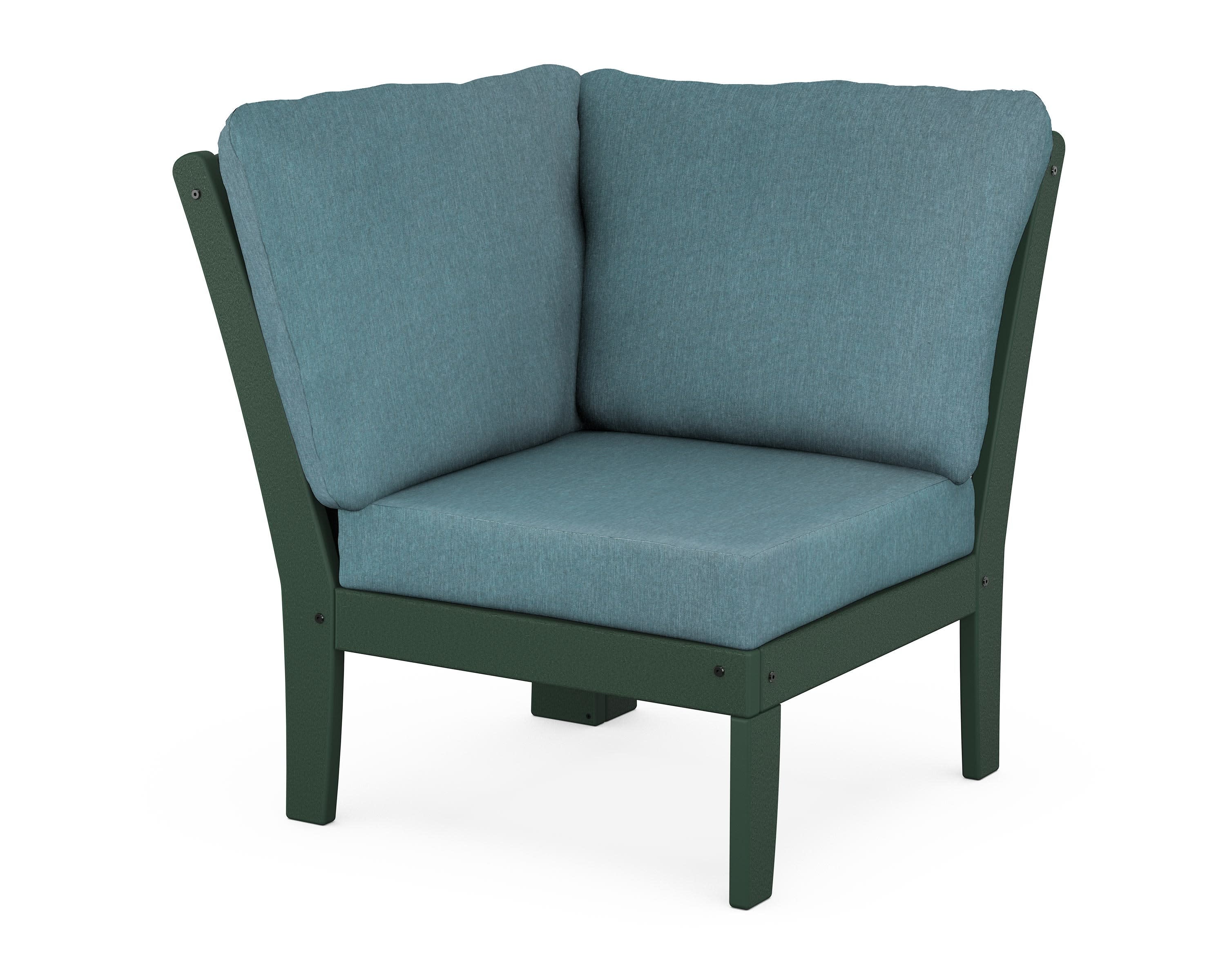 Yacht Club Modular Corner Chair in Rainforest Canopy / Ocean Teal