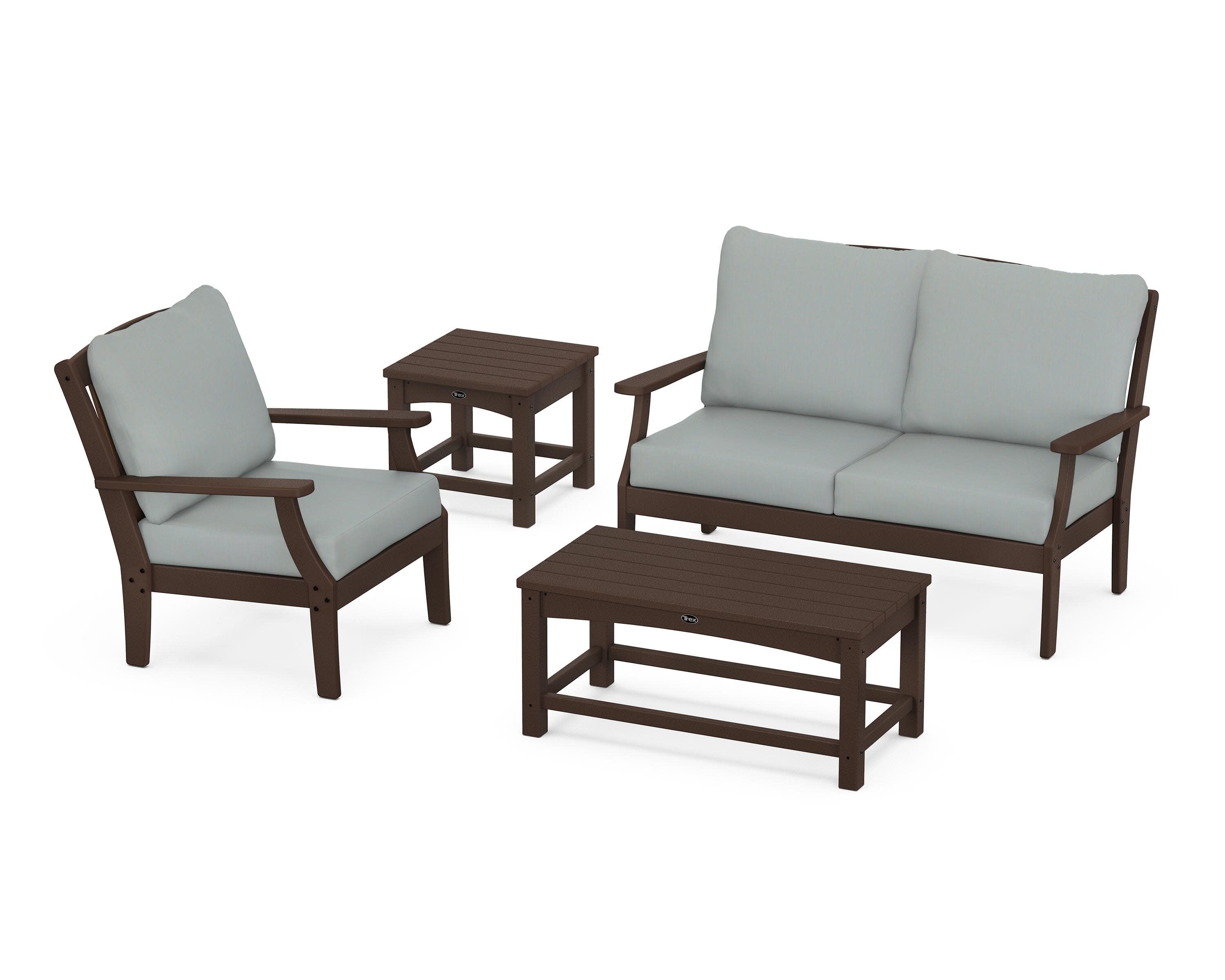 Yacht Club 4-Piece Deep Seating Set in Vintage Lantern / Spa