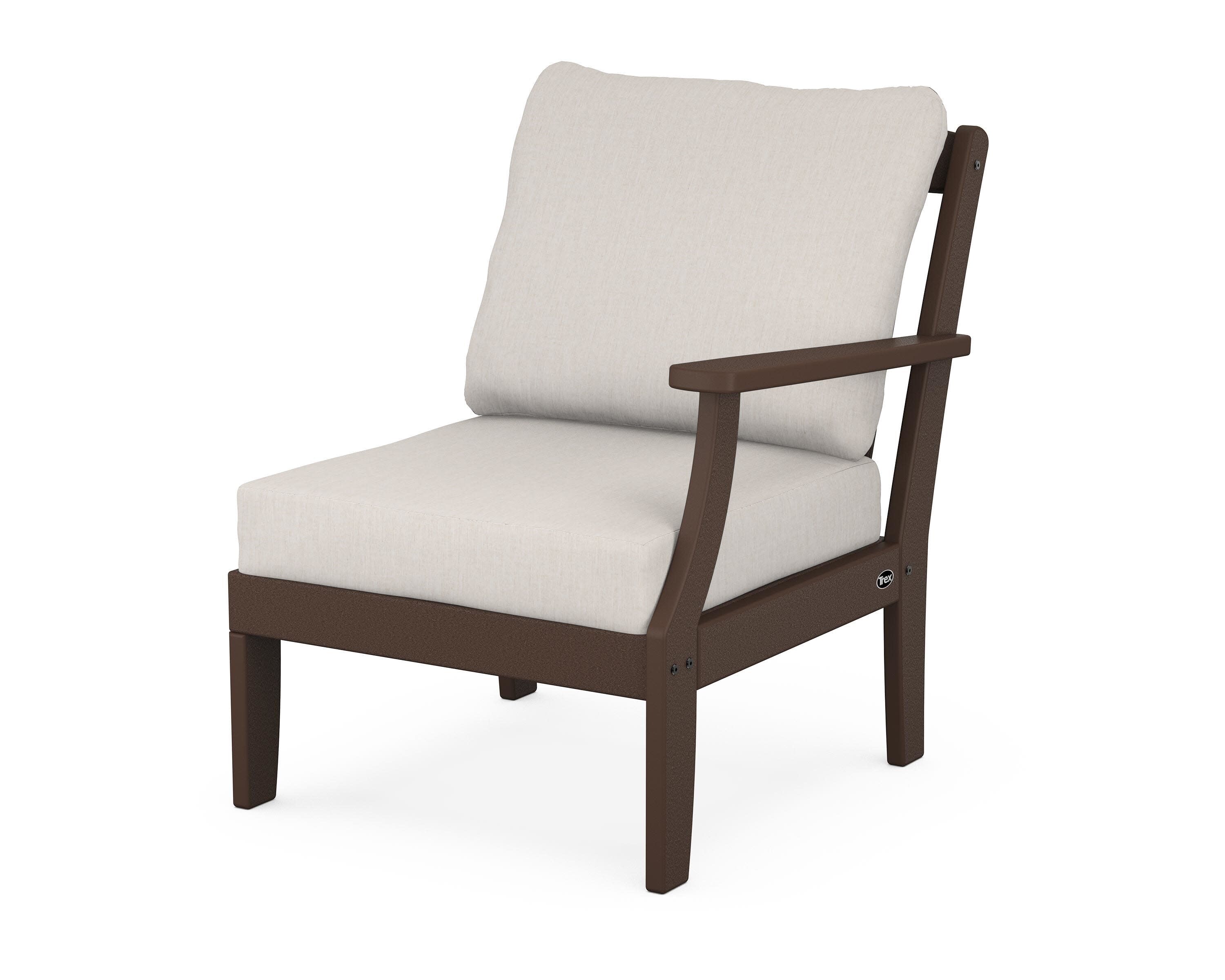 Yacht Club Modular Right Arm Chair in Vintage Lantern / Cast Ash