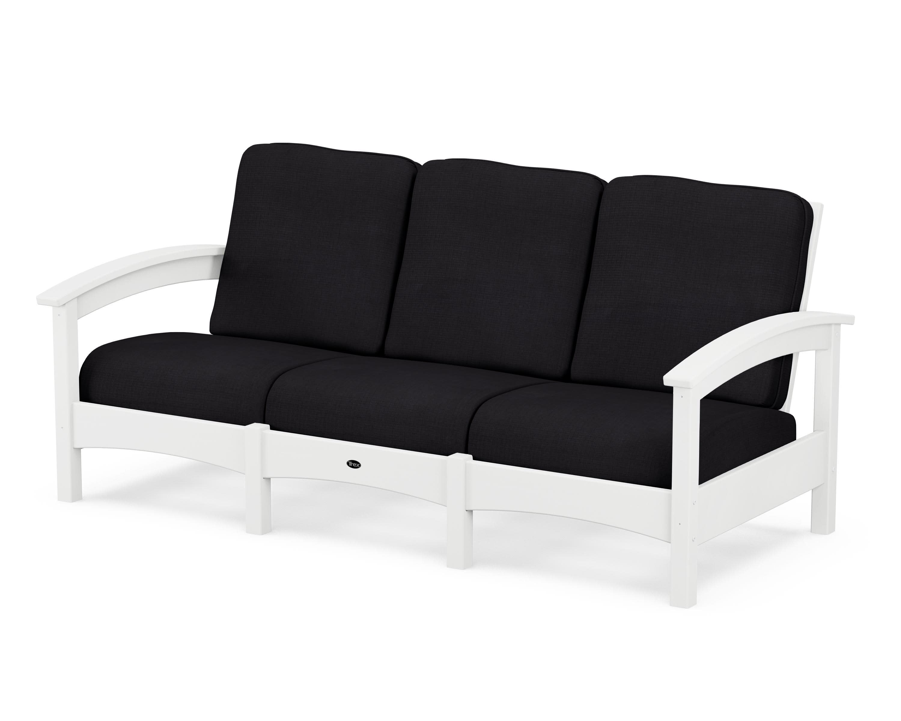 Rockport Club Sofa in Classic White / Midnight Linen