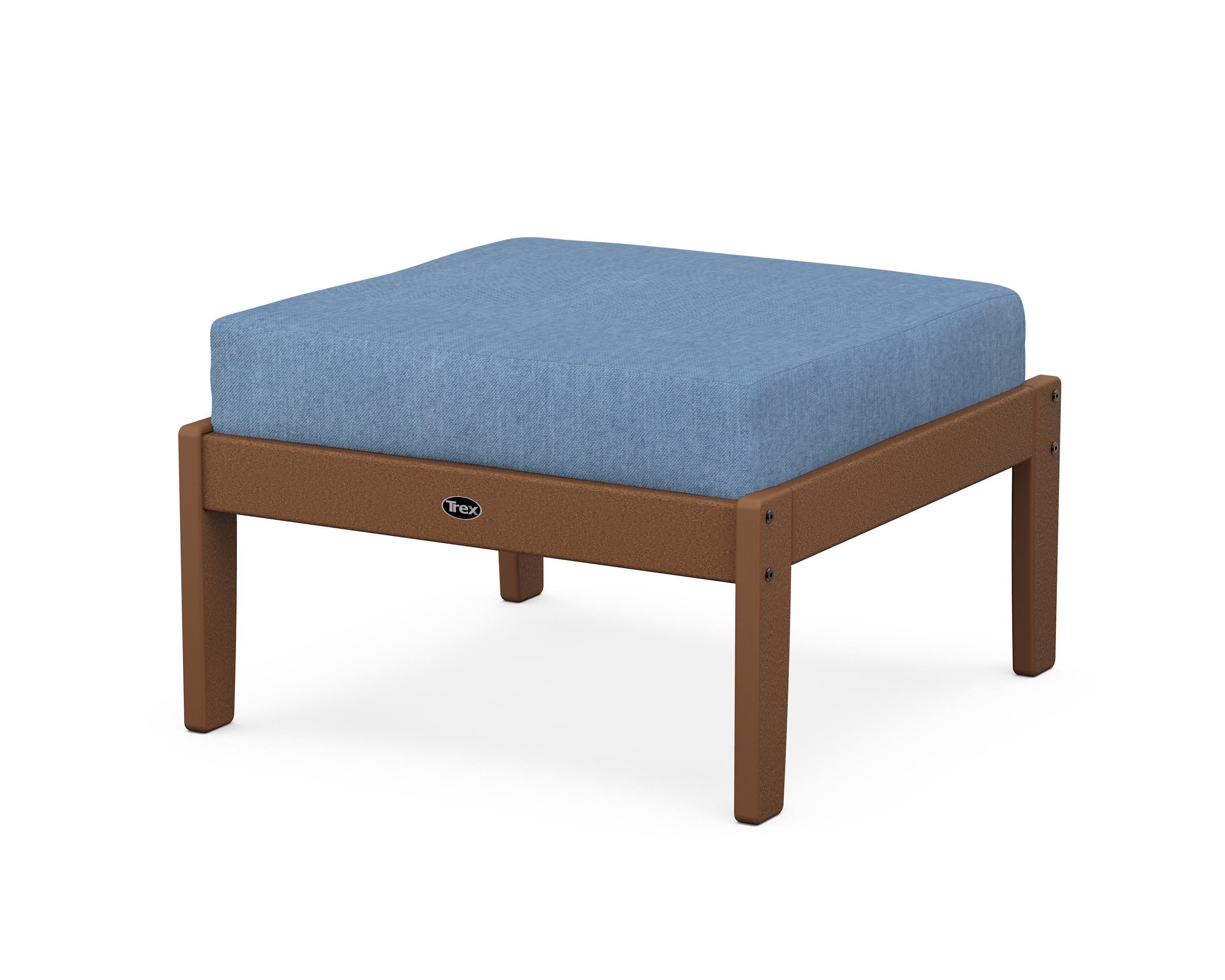 Yacht Club Deep Seating Ottoman in Tree House / Sky Blue