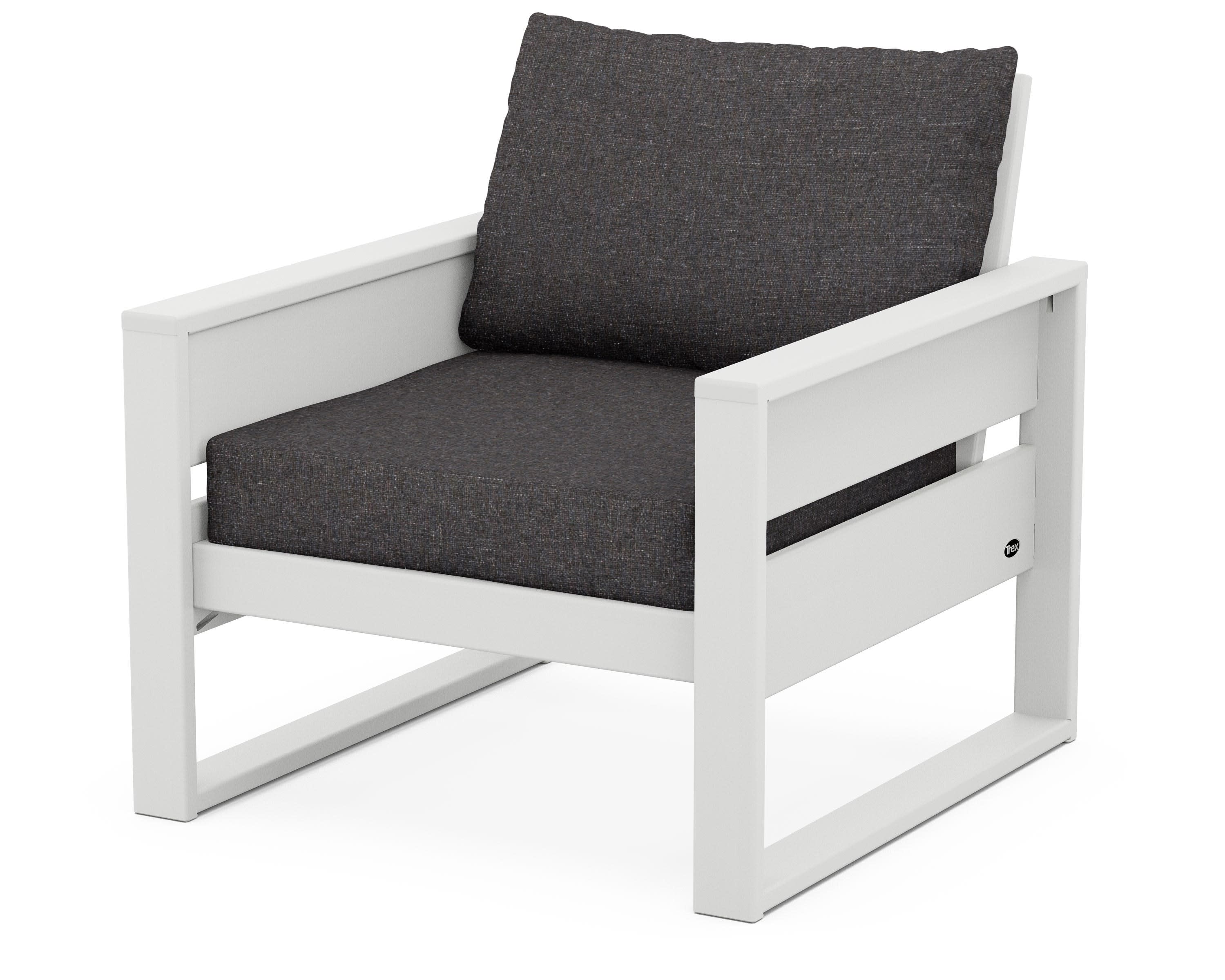 Eastport Club Chair in Classic White / Ash Charcoal