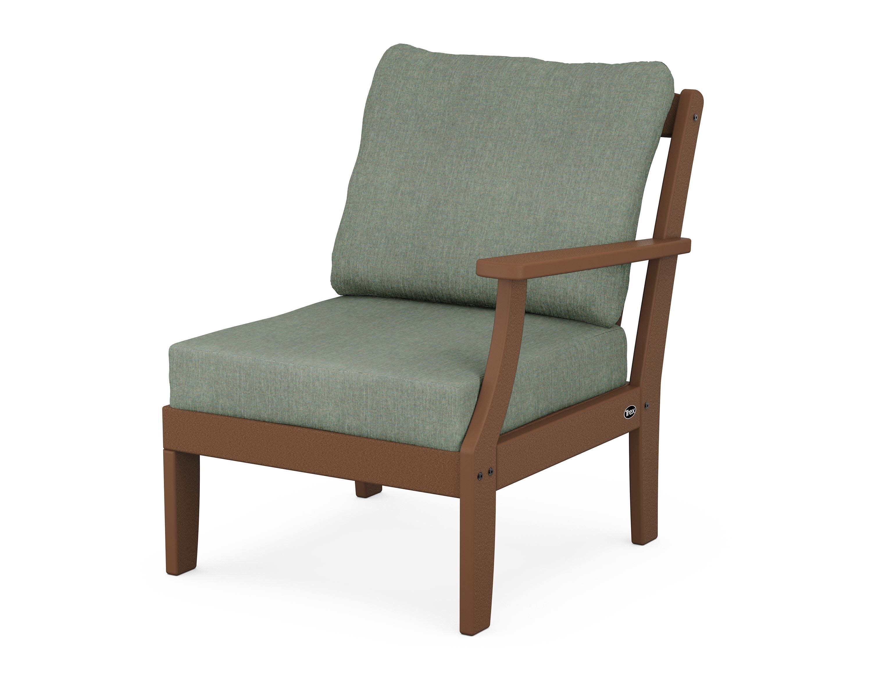 Yacht Club Modular Right Arm Chair in Tree House / Cast Sage