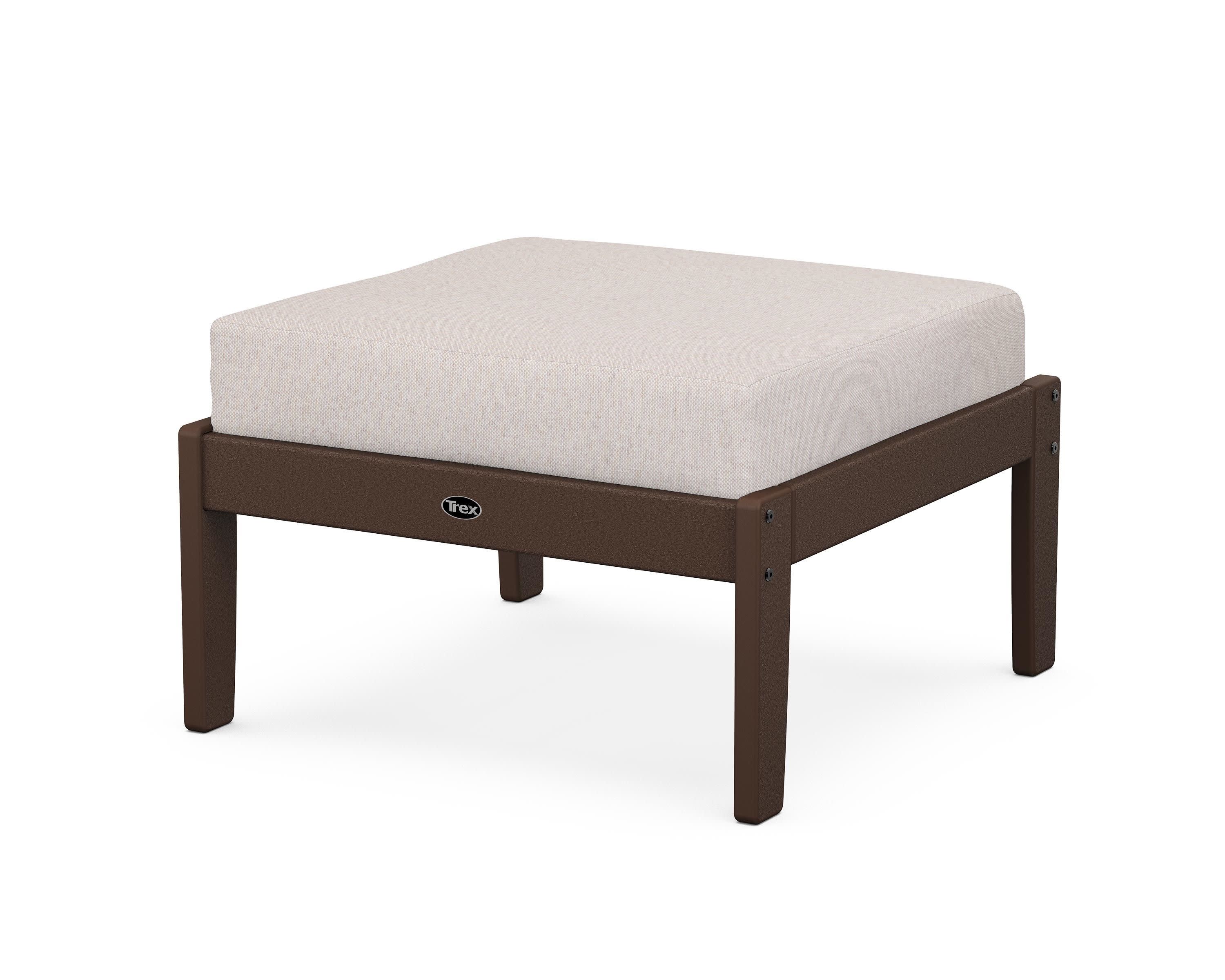 Yacht Club Deep Seating Ottoman in Vintage Lantern / Dune Burlap