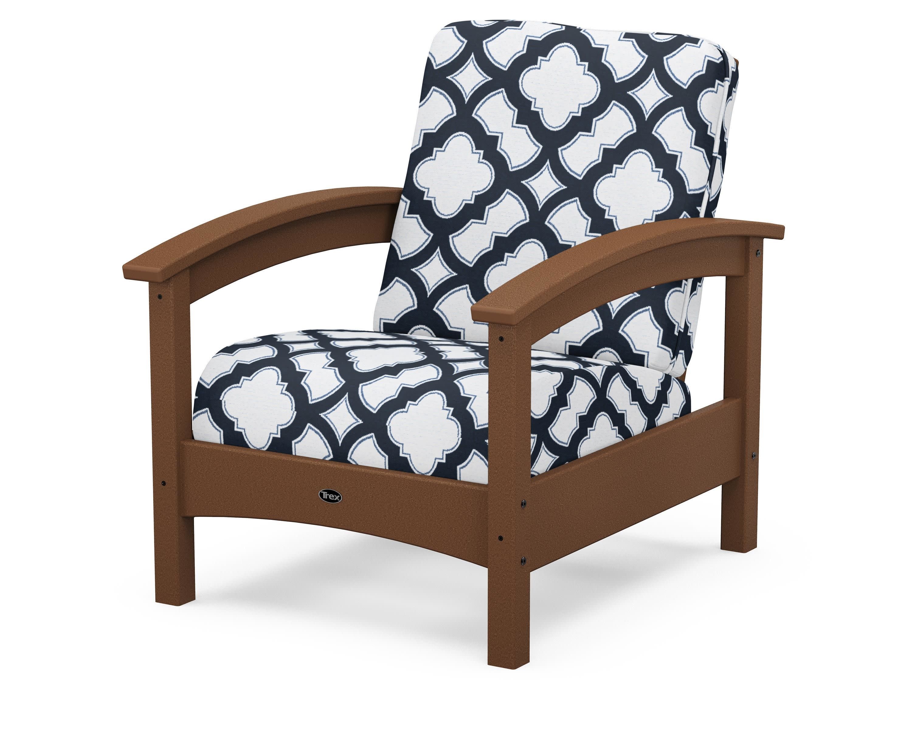 Rockport Club Chair in Tree House / Trellis Marine Indigo