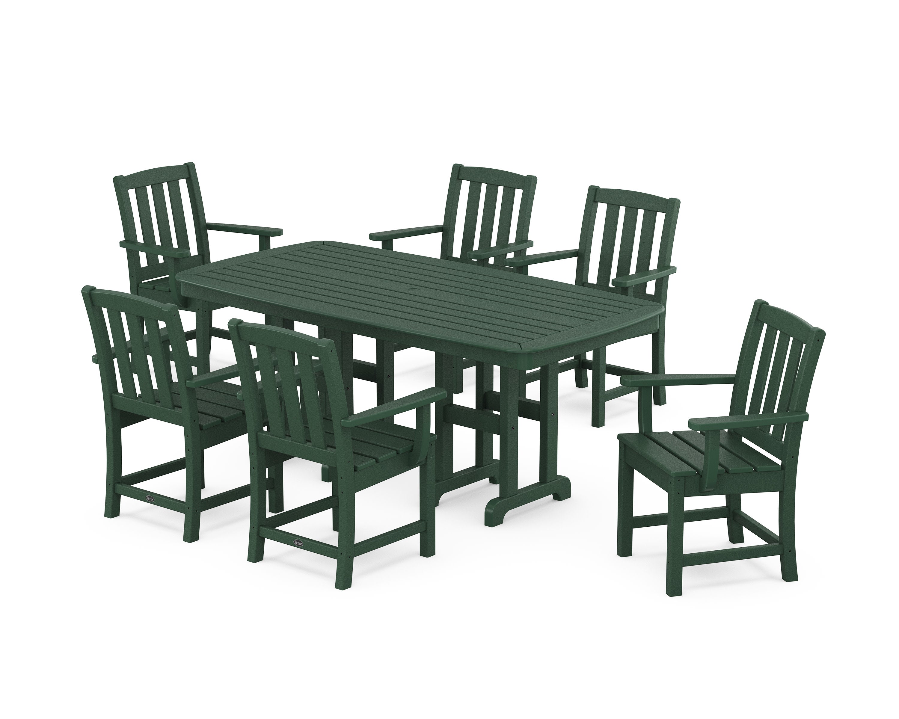 Cape Cod Arm Chair 7-Piece Dining Set in Rainforest Canopy