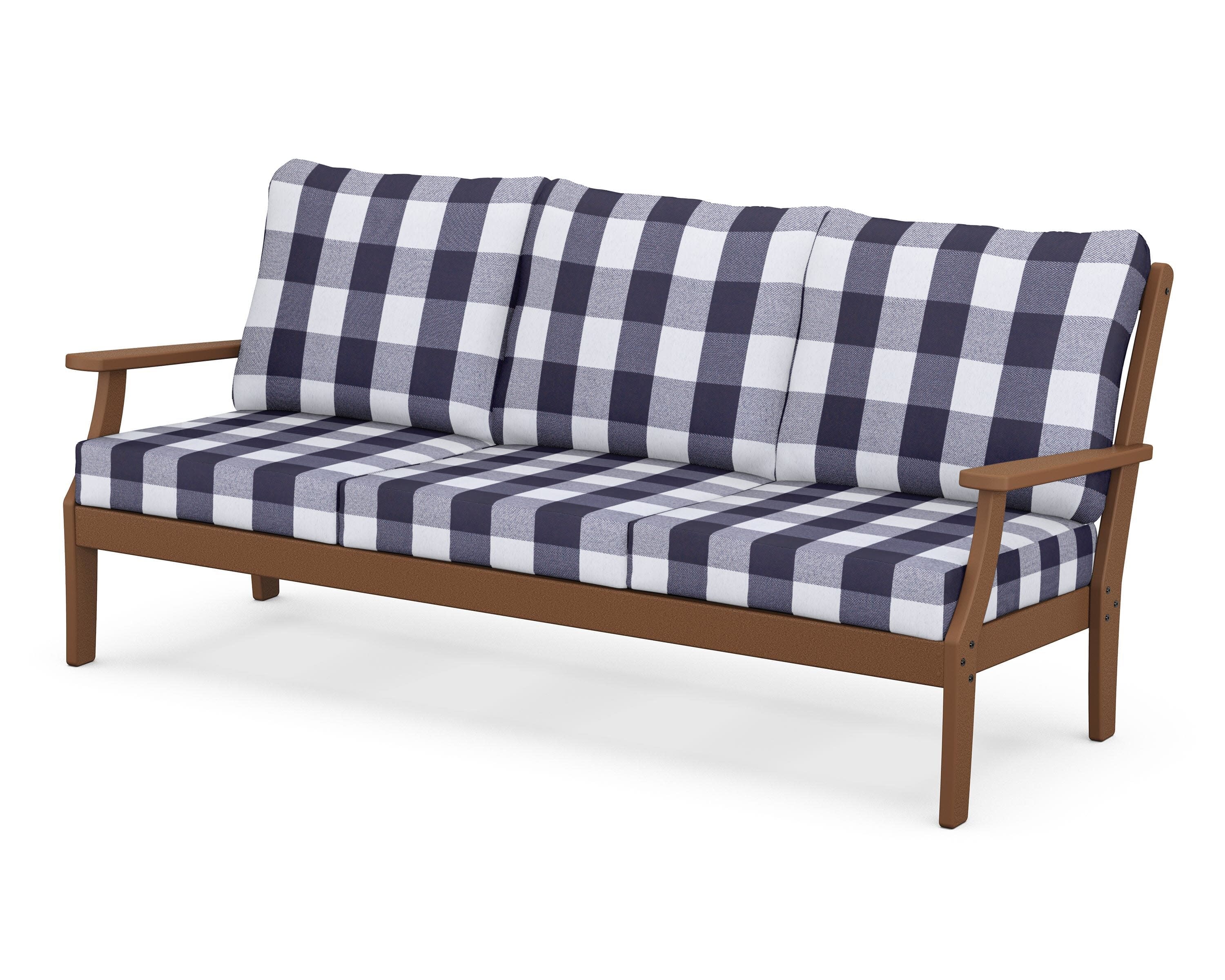 Yacht Club Deep Seating Sofa in Tree House / Buffalo Plaid Navy