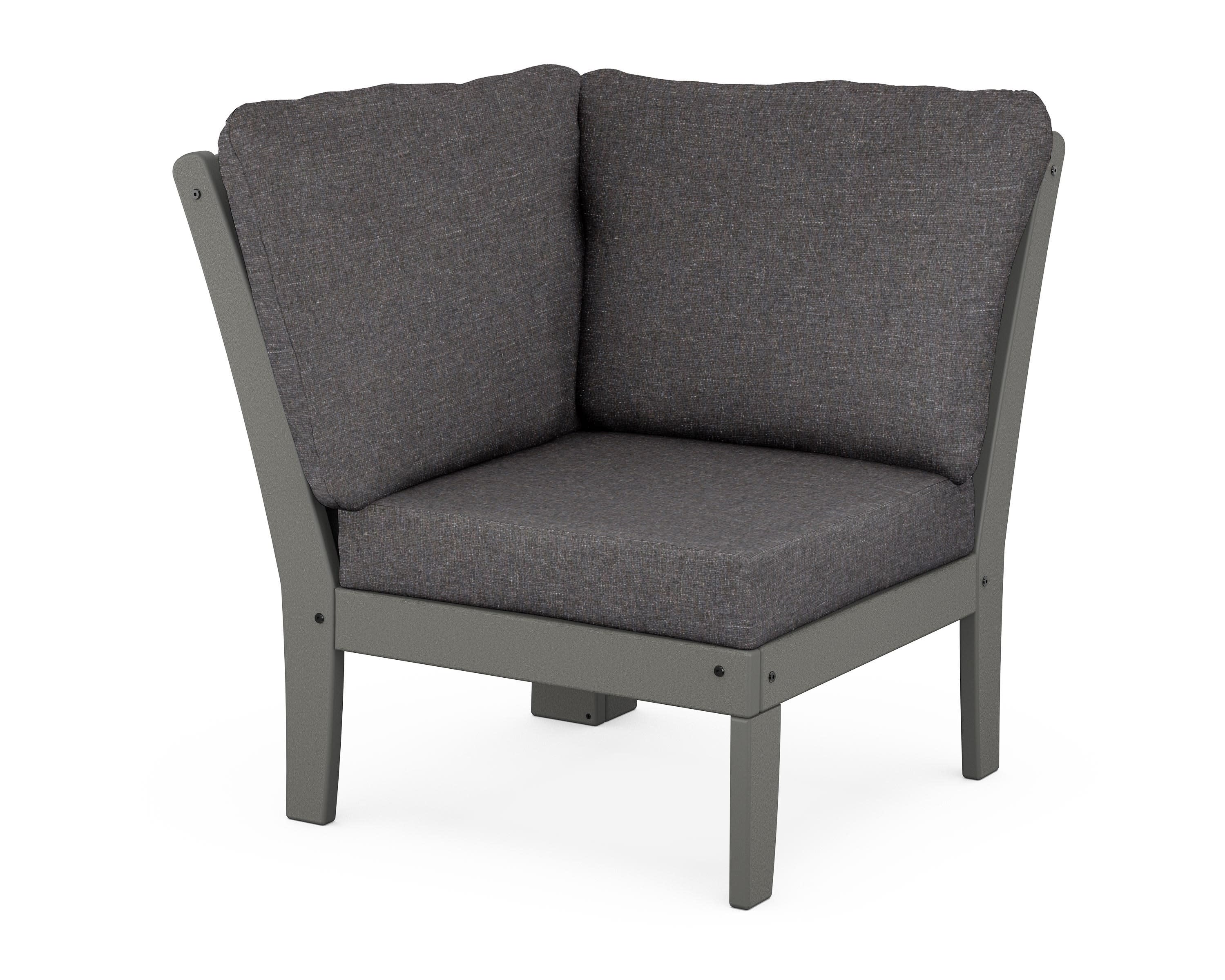 Yacht Club Modular Corner Chair in Stepping Stone / Ash Charcoal